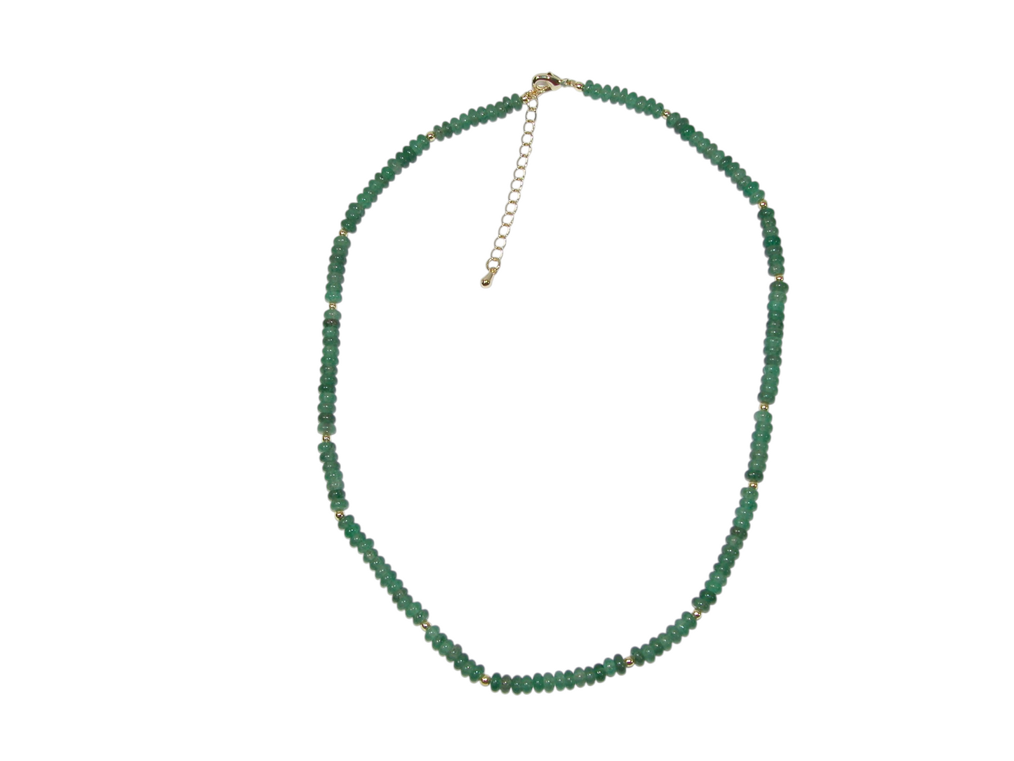 Green Onyx Rondell Short Necklace GF4852