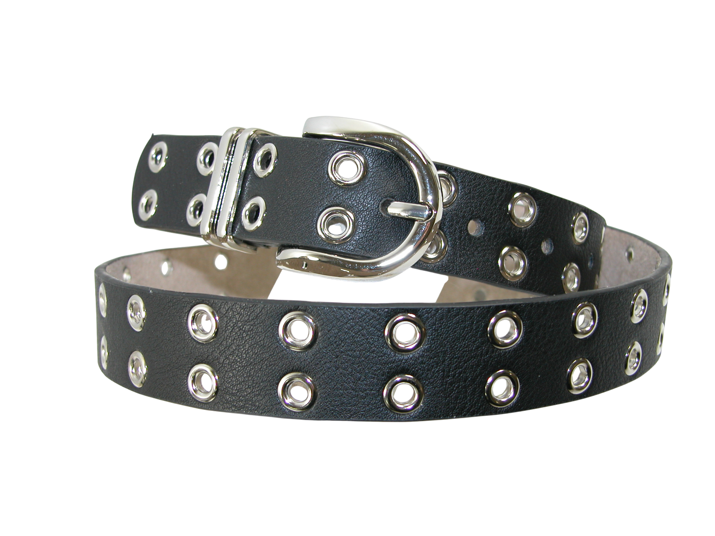 Belt Black Leather GF3398 with Grommets