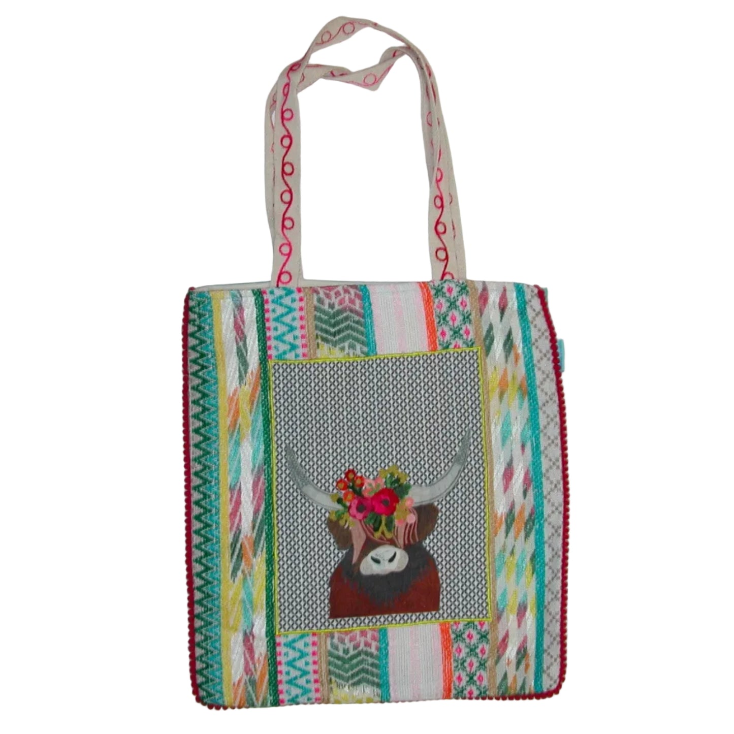 Embroidered Tote 100% Cotton GF5213 Highland Cow