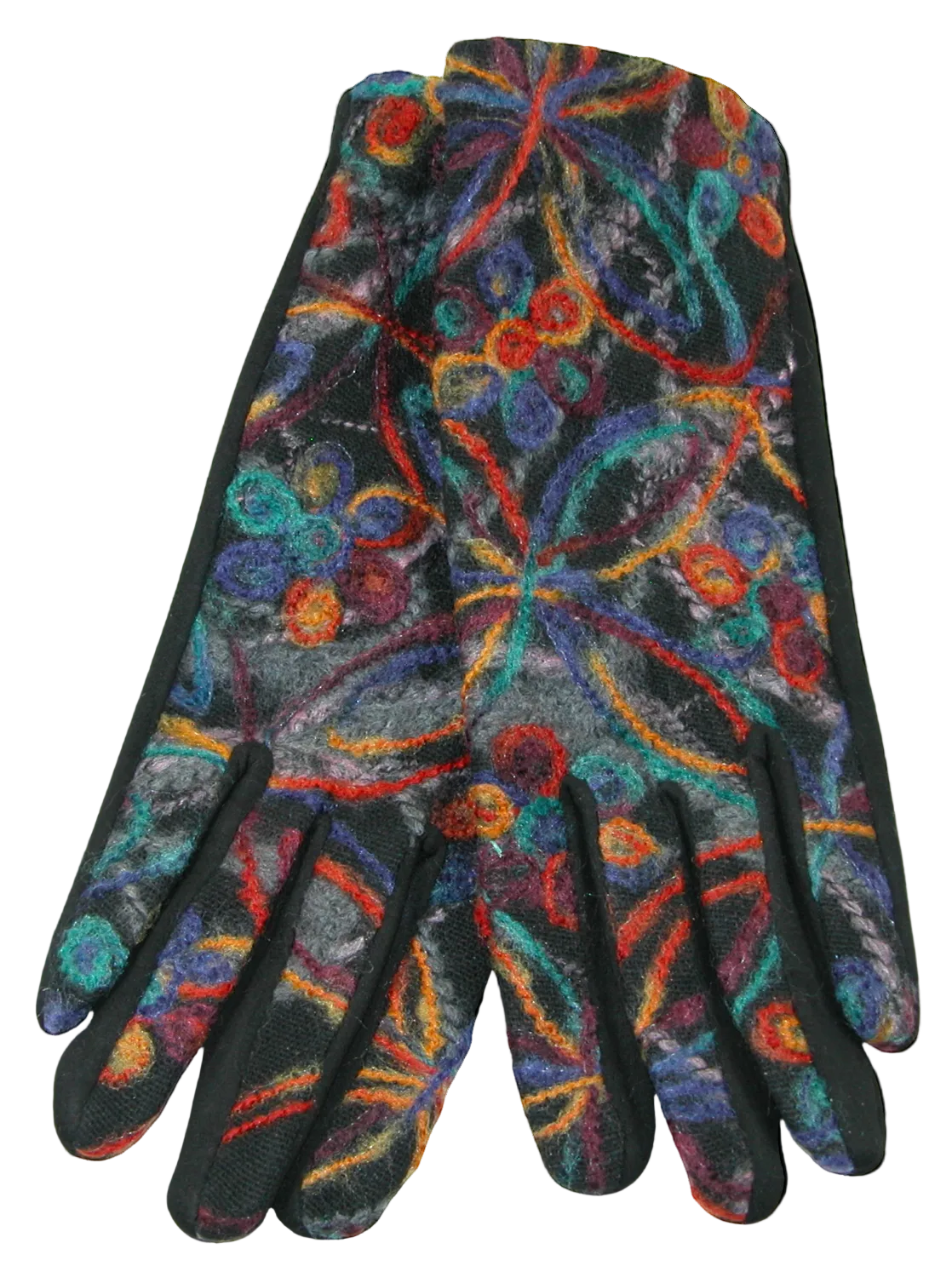 Felted Embroidered Gloves GF3459