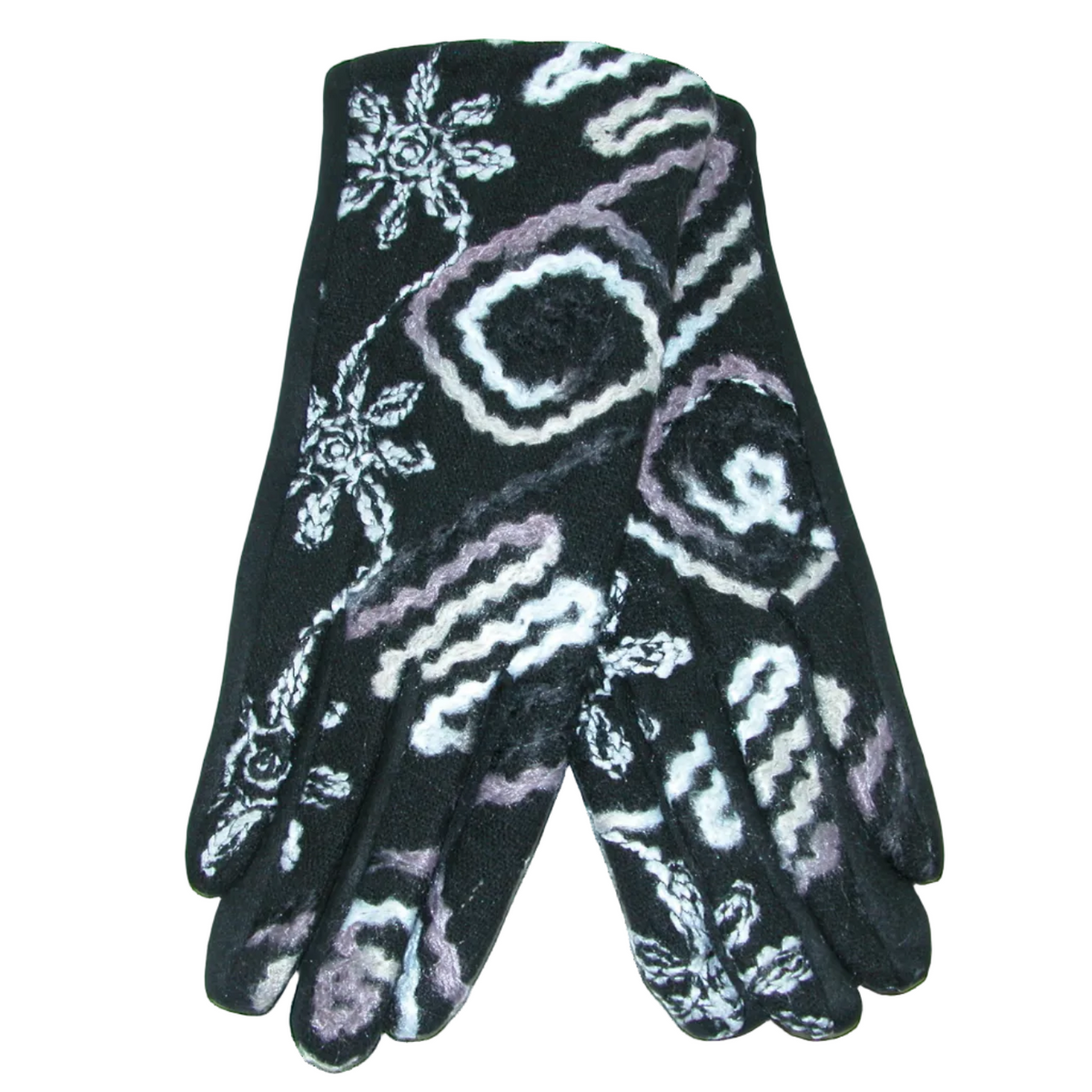 Felted Embroidered Gloves GF3470