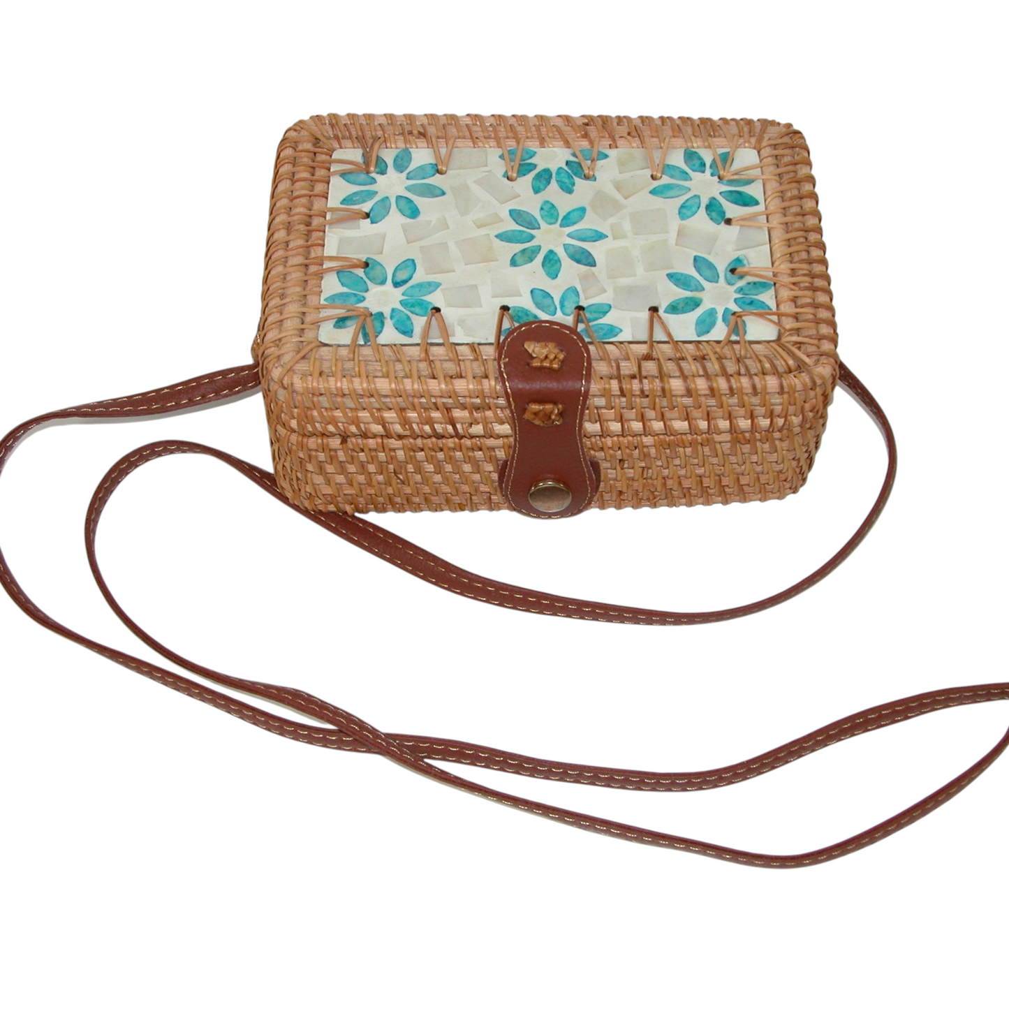 Woven Handbag Handmade Rattan Women Handbags GF4921 Mother of Pearl