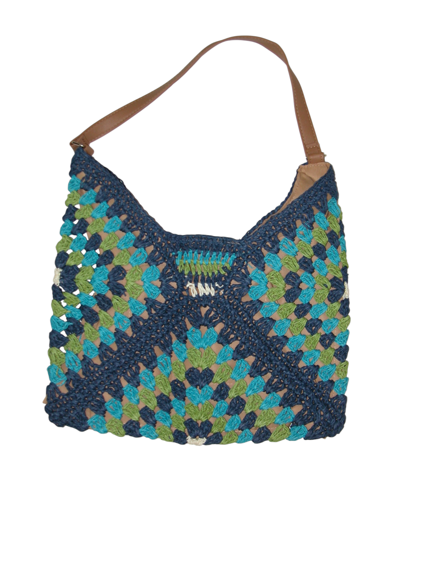 Blue & Green Woven Tote GF4941