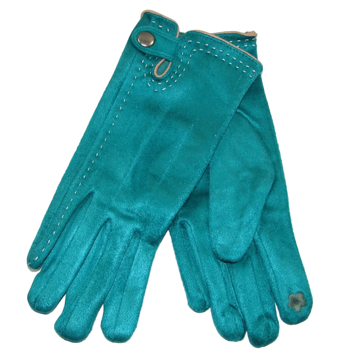 Turquoise Sueded Gloves GF5299