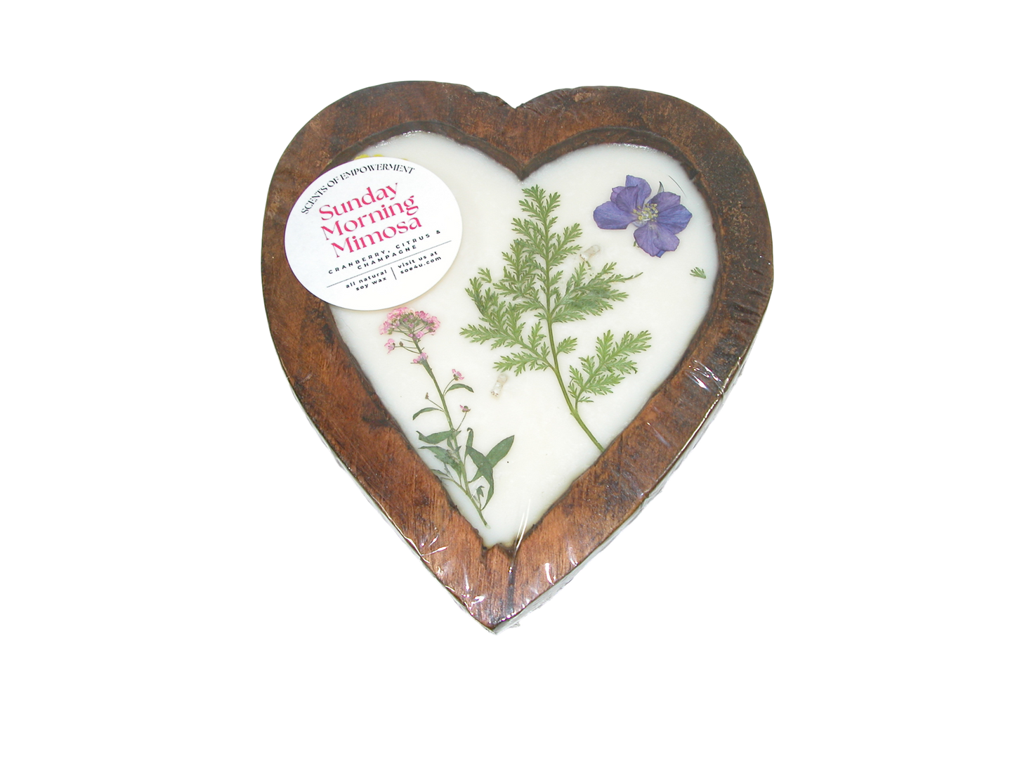 Heart Shape Scented Candle GF3545 Sunday Morning Mimosa