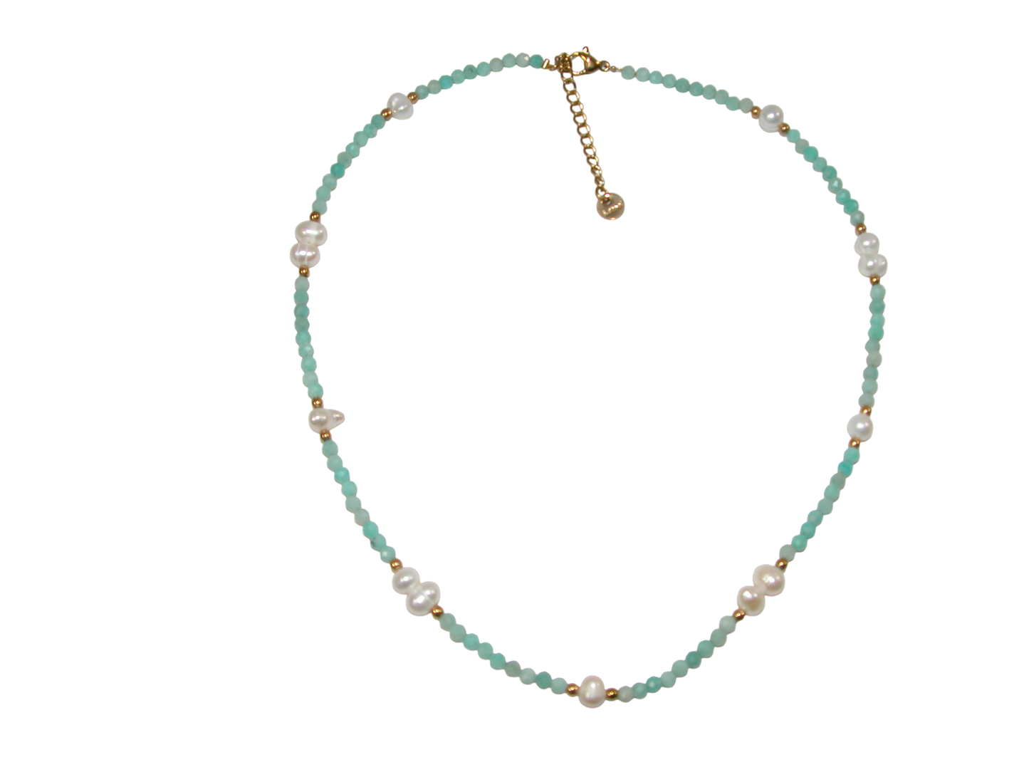 Amazonite Pearl Choker Necklace GF3630