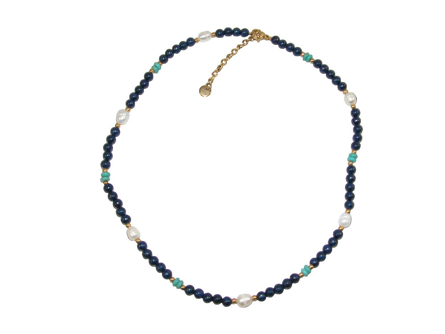 Lapis Pearl Turquoise Choker Necklace GF3623