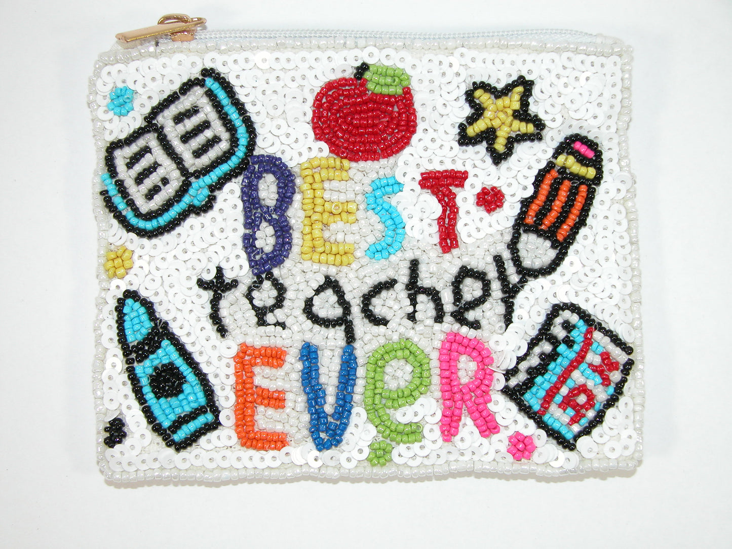 Beaded Coin Purse, Best Teacher Ever (GF4478)
