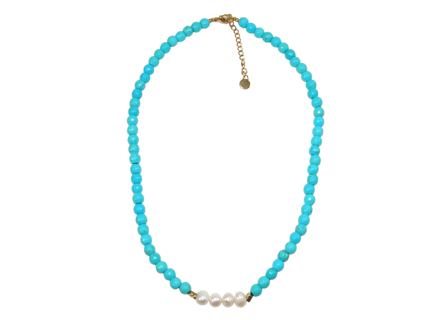 Turquoise Pearl Choker Necklace GF3619