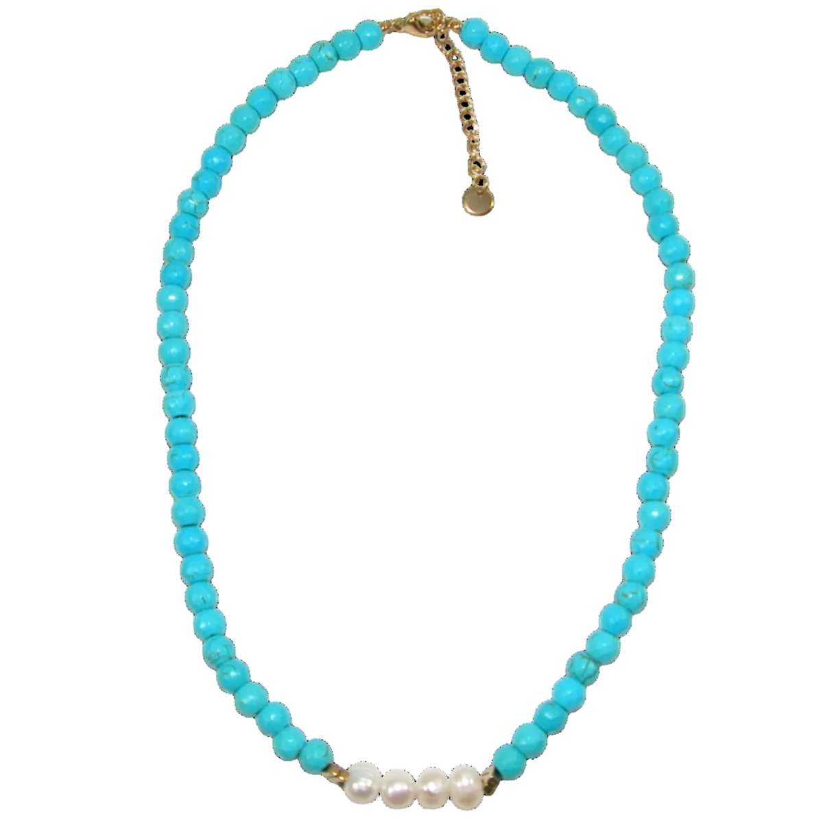 Turquoise Pearl Choker Necklace GF3619