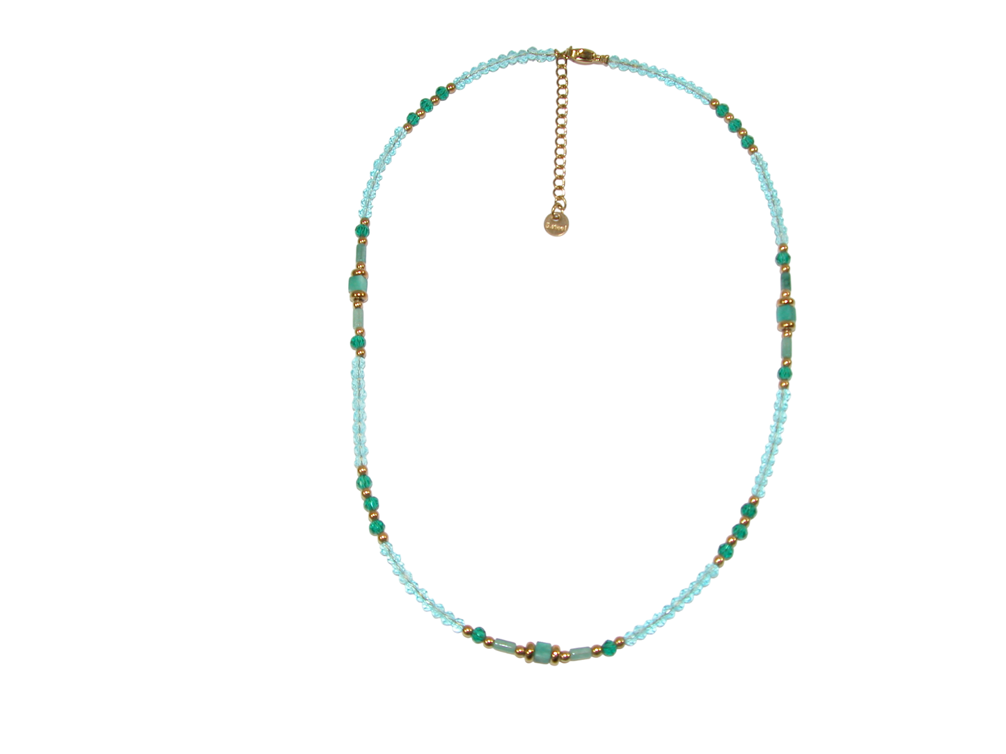 Blue Green Choker Necklace GF3617