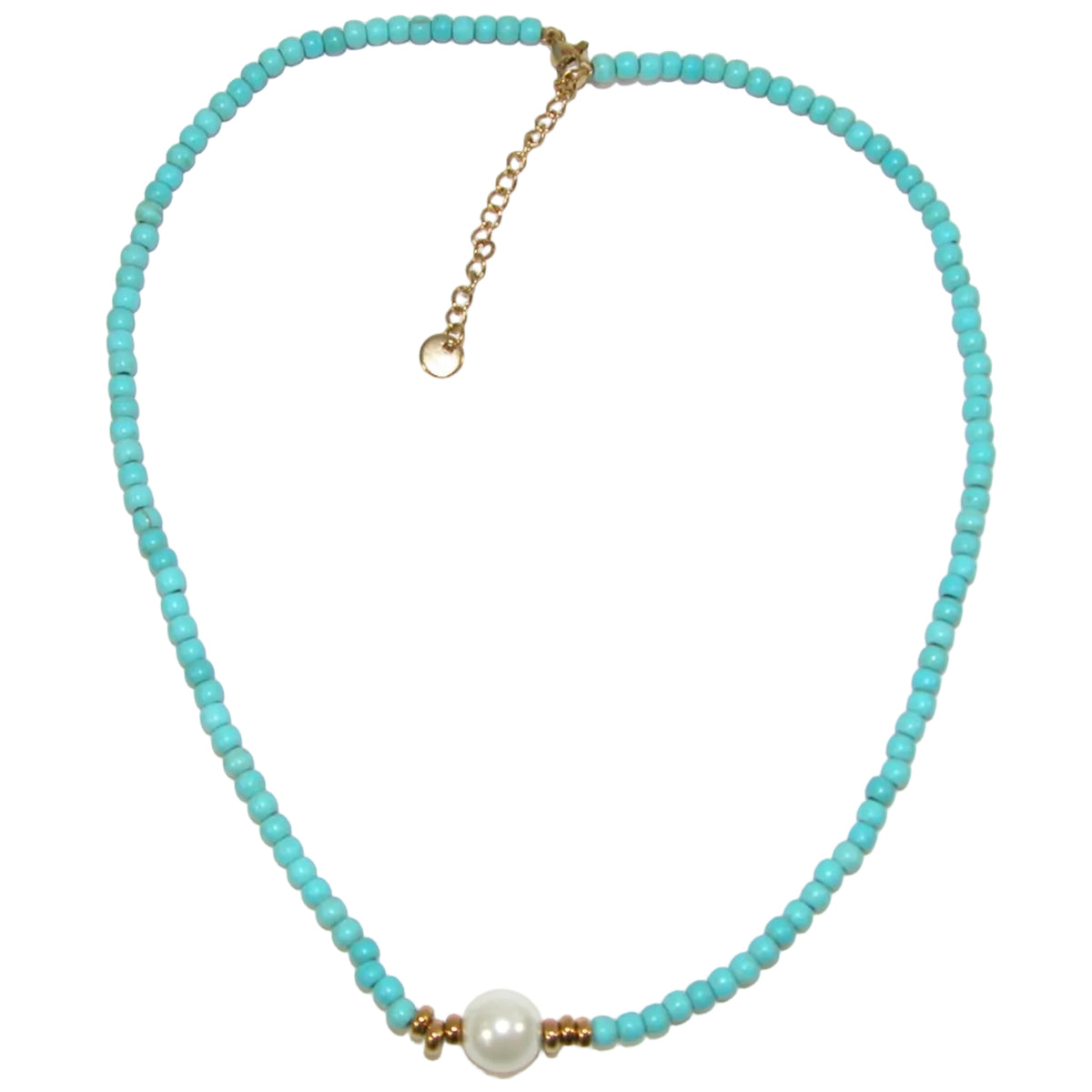 Turquoise Choker Pearl Necklace GF3601