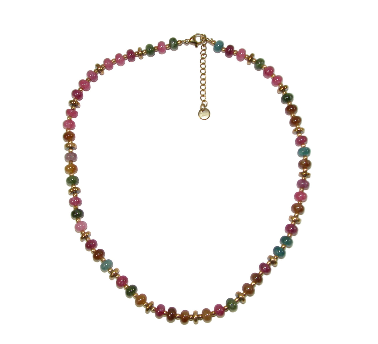 GF3626 Tourmaline Rondell Choker Necklace