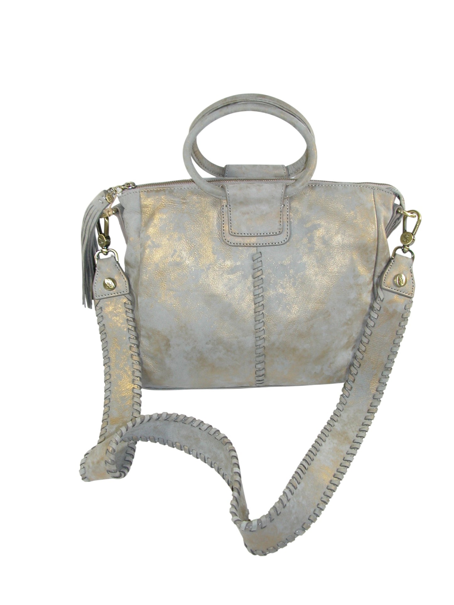 Brushed Leather Sheila Medium Satchel GF3661