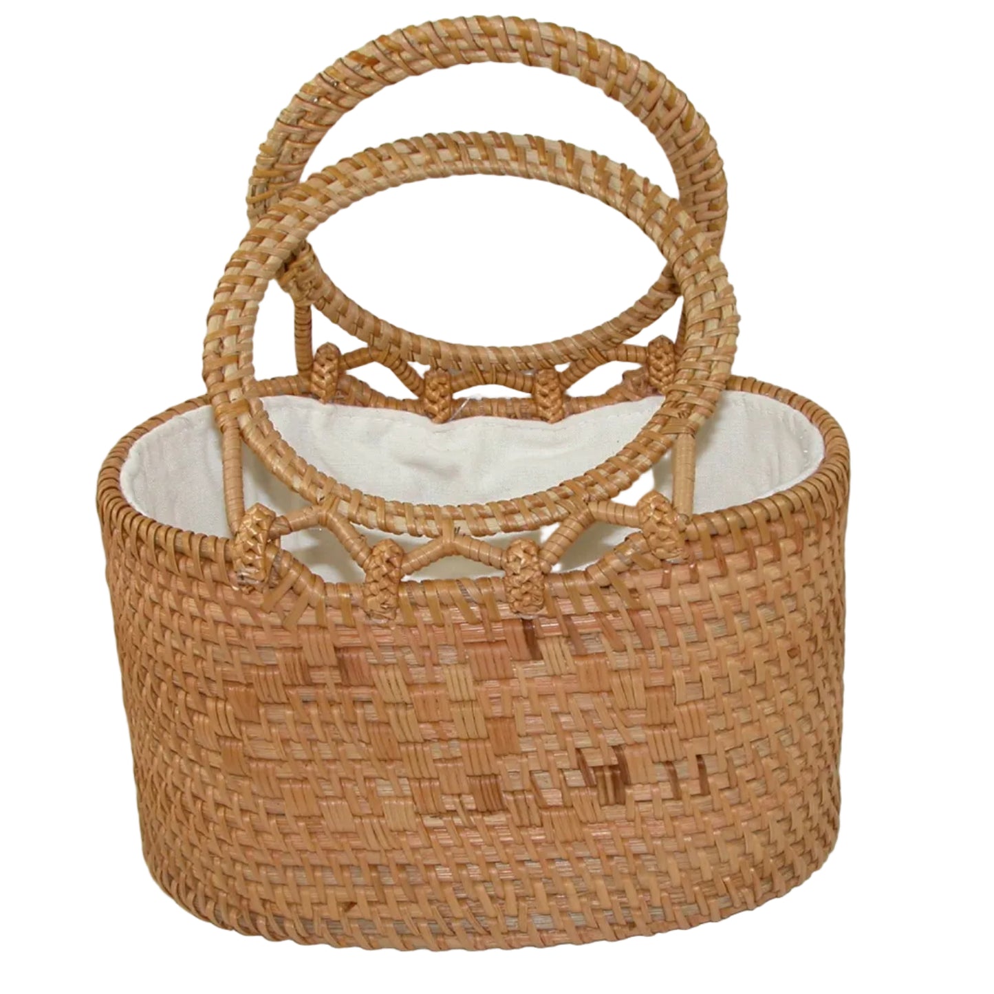 Rattan Woven Rectangular Shoulder Handbag GF4978