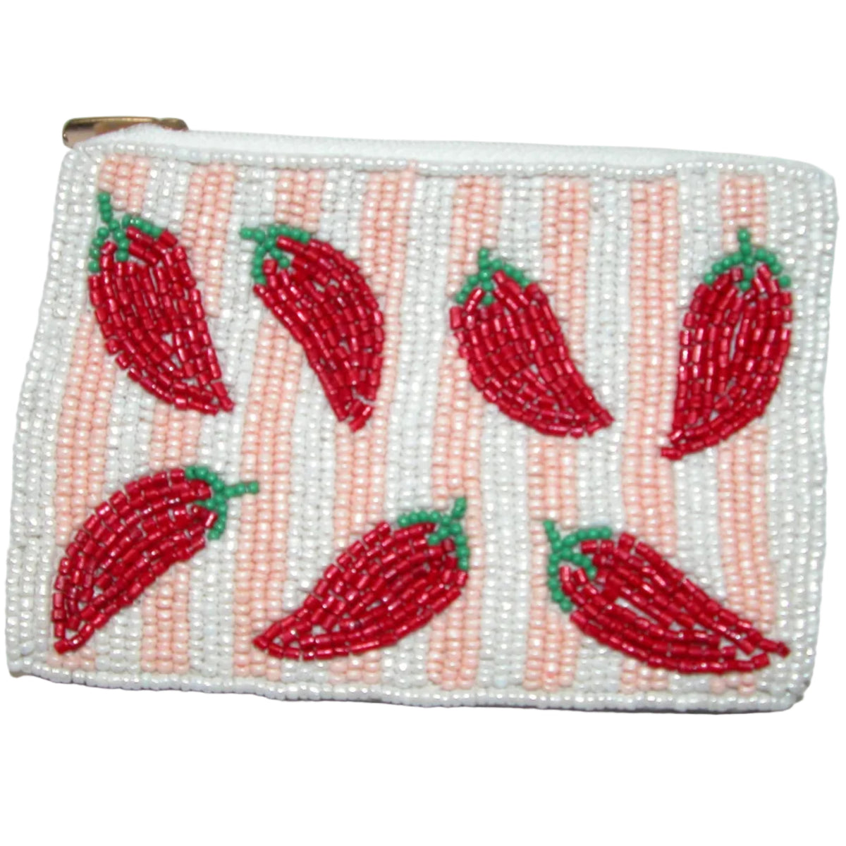 Hand Beaded Coin Purse GF5460 Chili Peppers