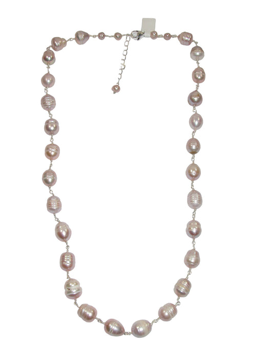 N5564 Pink Freshwater Pearl Jointed Necklace