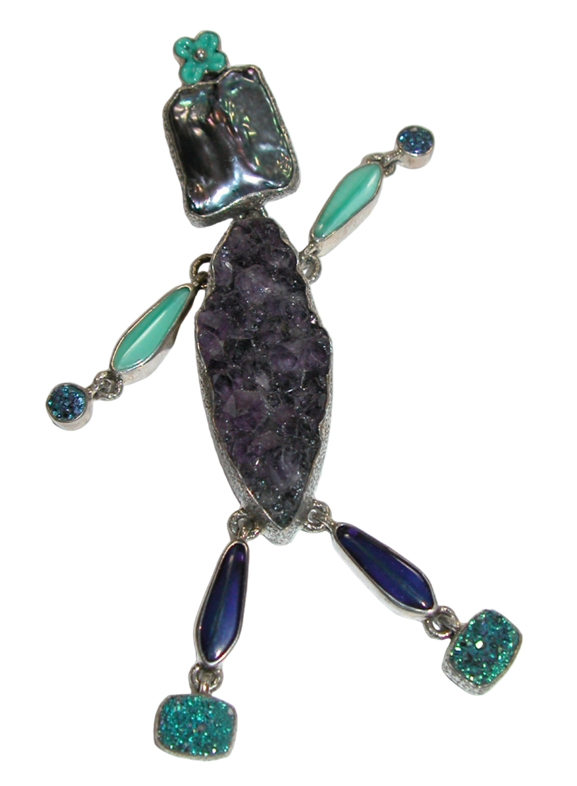 29240 Amethyst Freshwater Pearl Dancing Girl Pendant