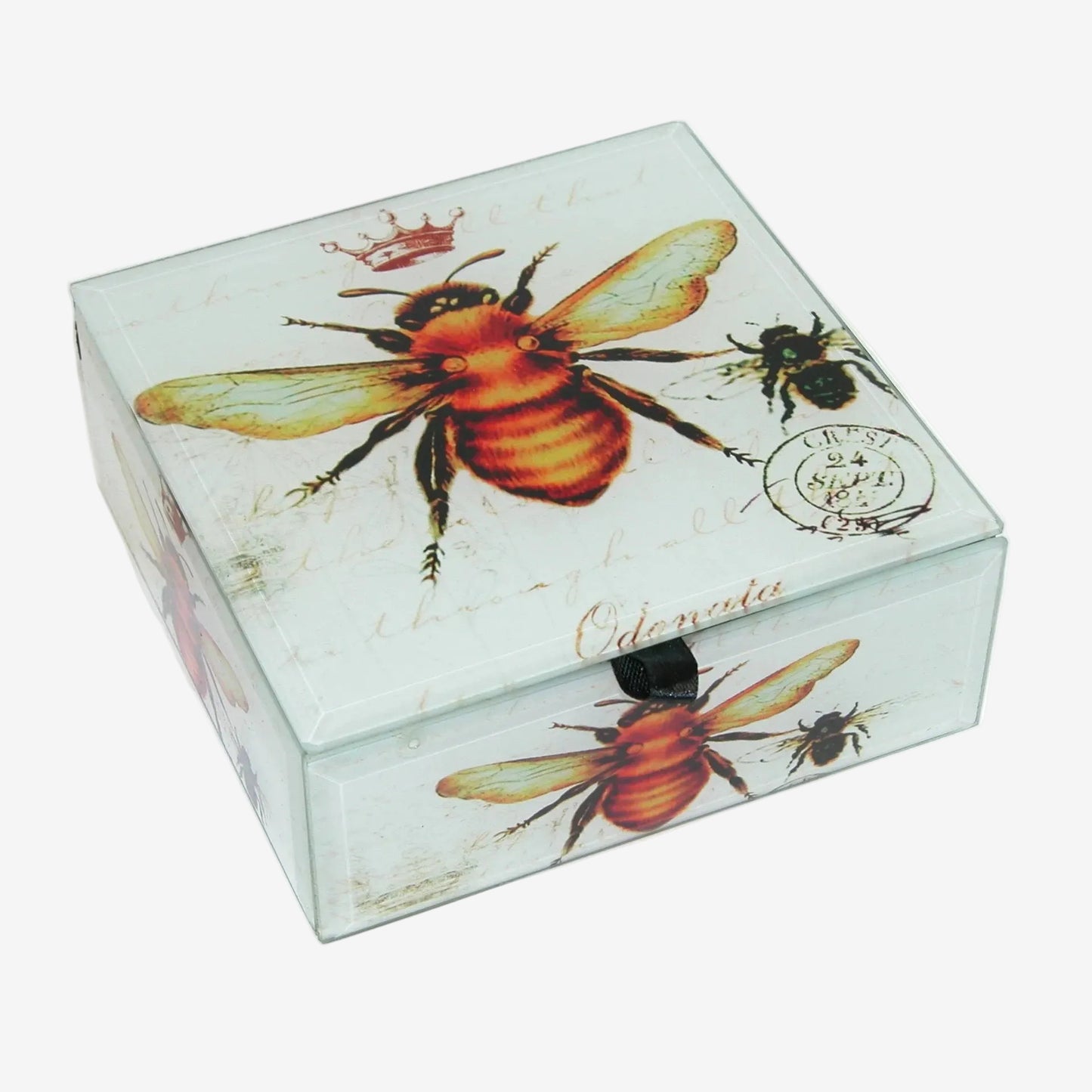 Glass Keepsake Box, Bee (GF4647)