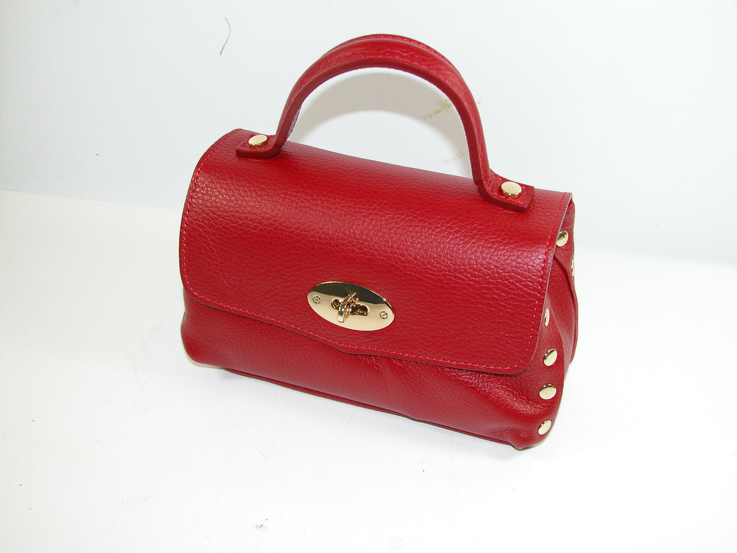 Red Leather Purse Handbag GF3845