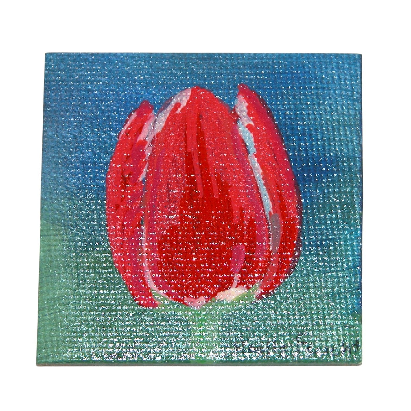 Original Acrylic Painting Magnet 2" X 2" ART122 by Noelle