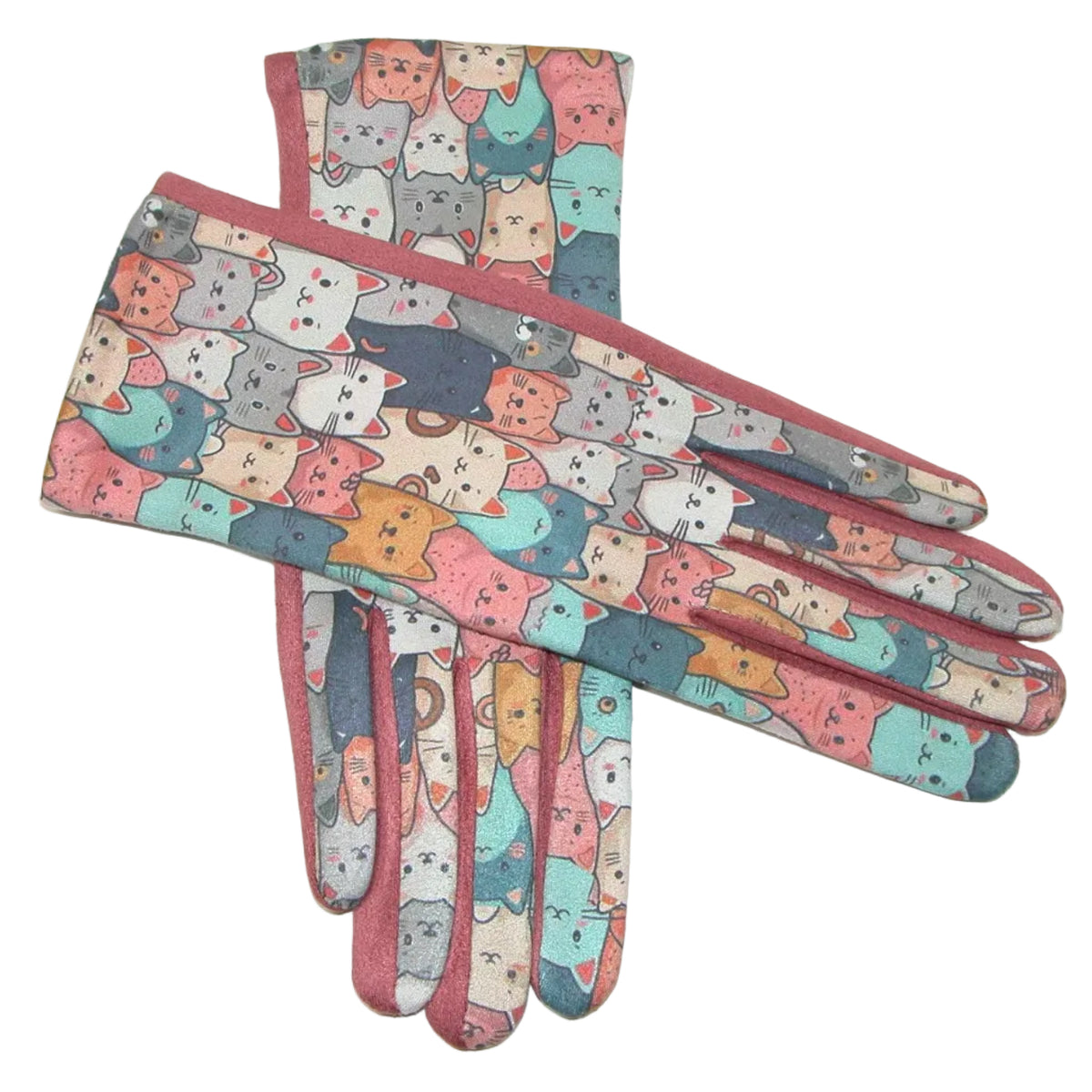 Multi Cat Glove With Mauve Background GF5620