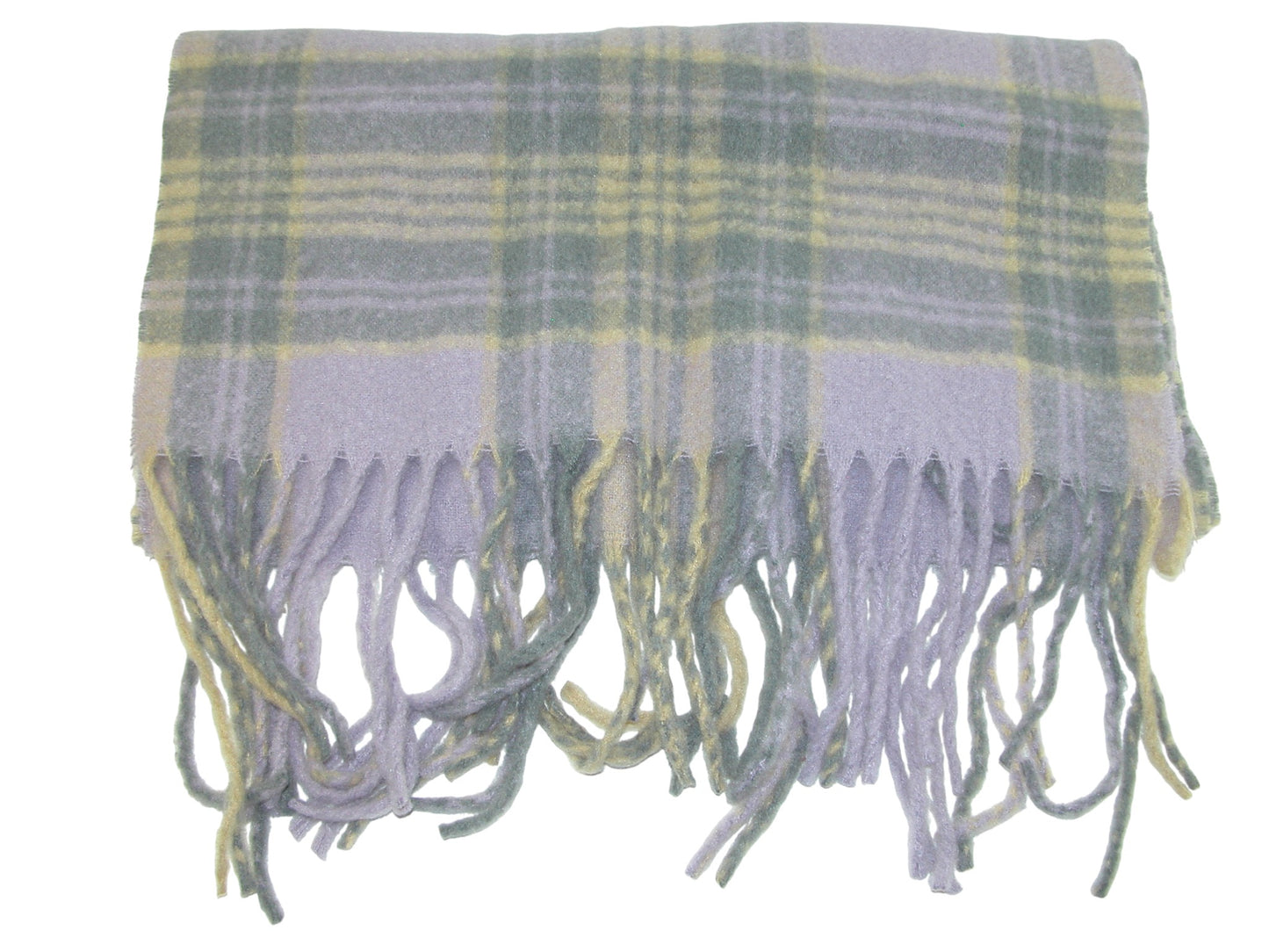 Multi Colored Checkered Knit Scarf GF3977