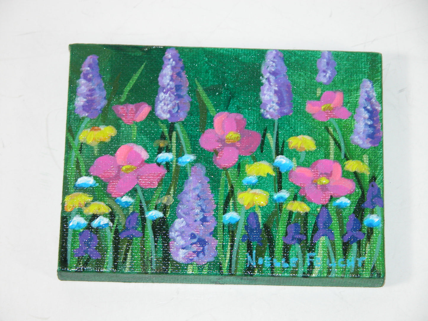 Original Acrylic Painting Art 4" X 3" ART150 by Noelle