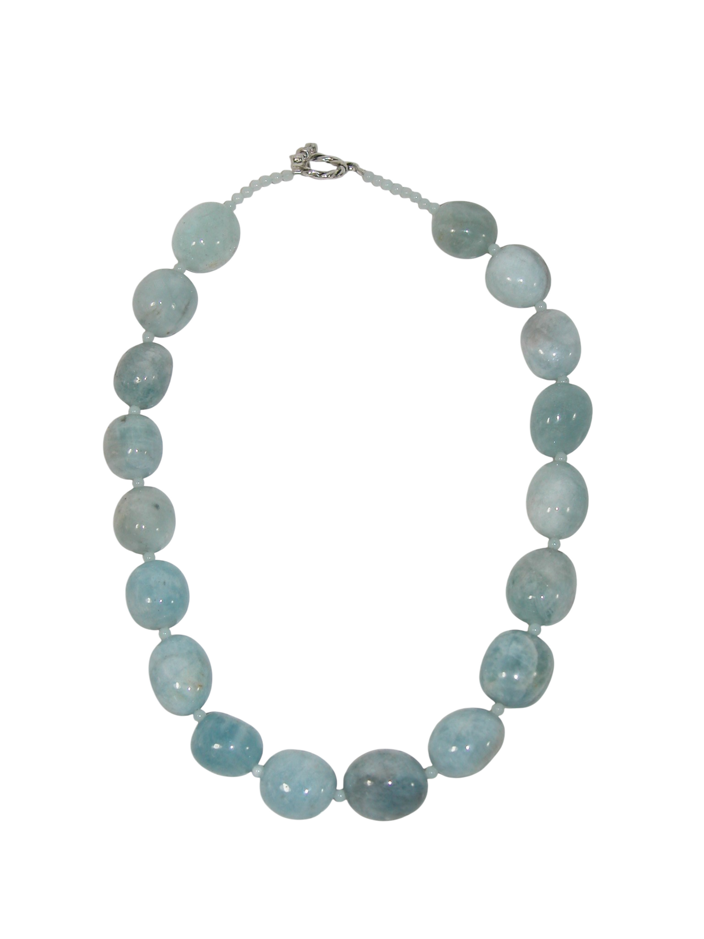 40068A Large Aquamarine Beaded Necklace