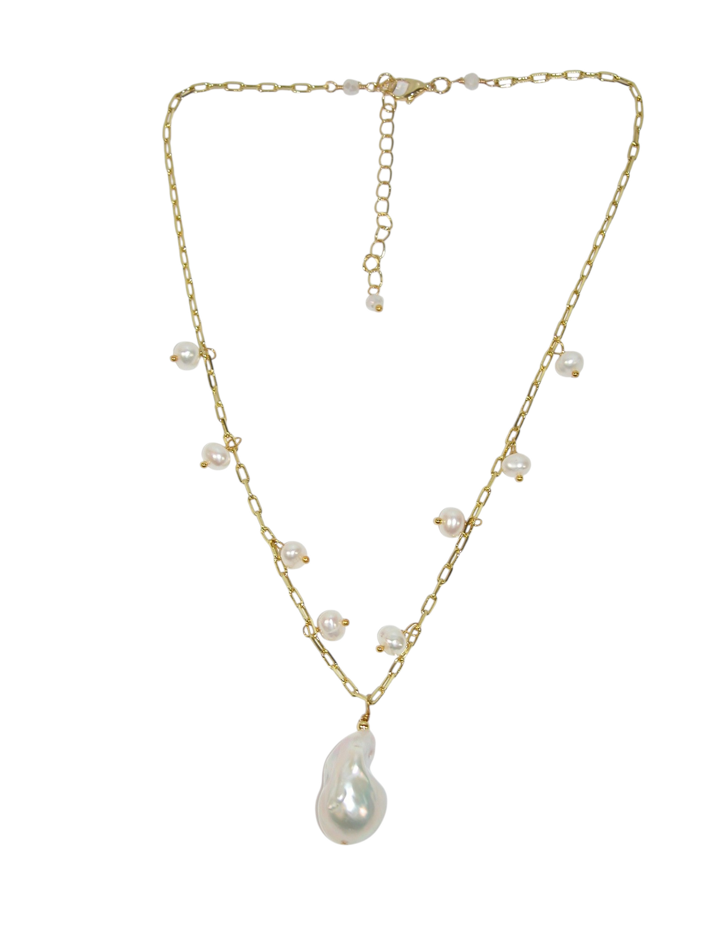 N5604 Freshwater Pearl Drop Necklace
