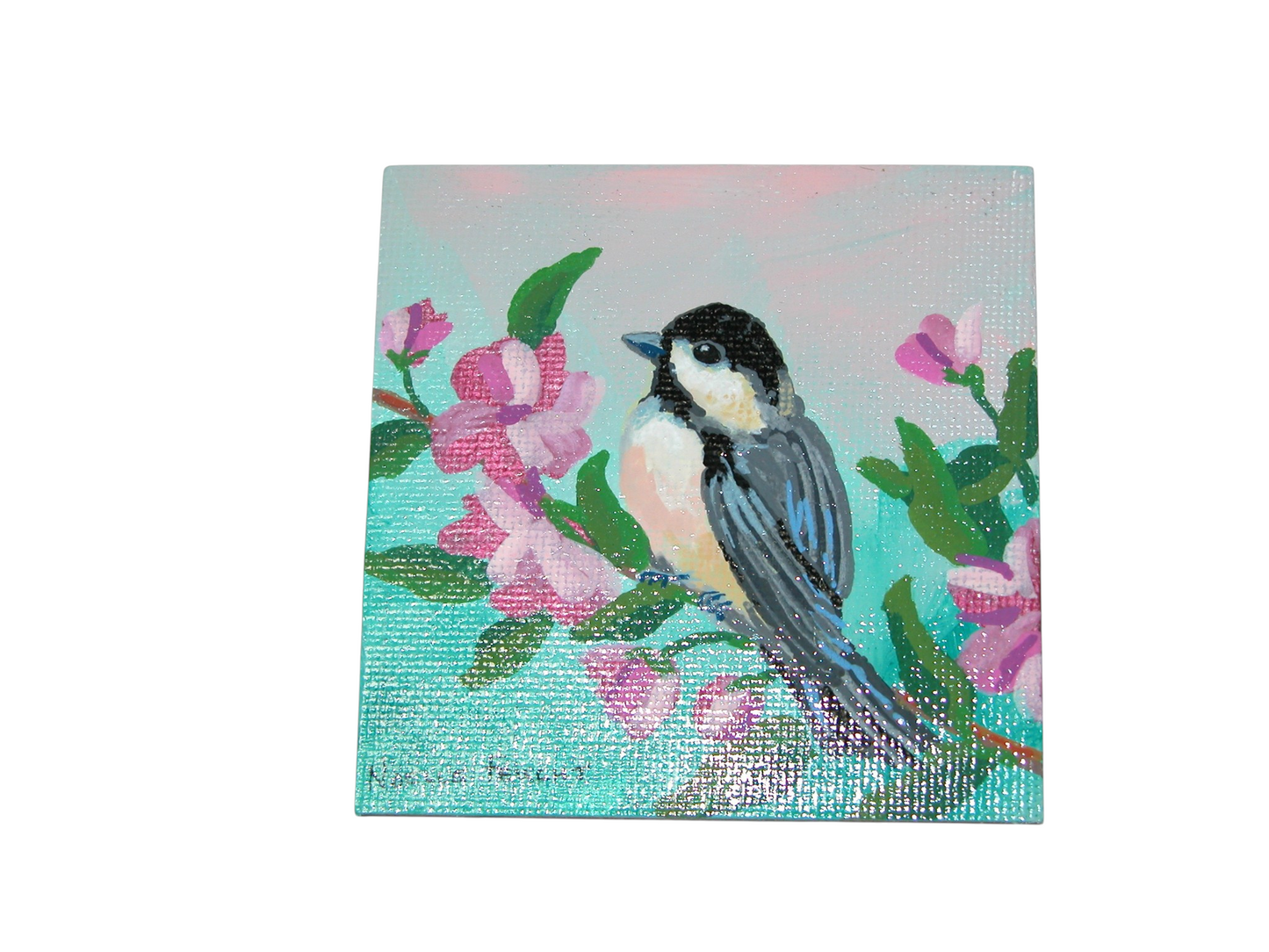 Original Acrylic Painting Art 3" X 3" ART176 by Noelle