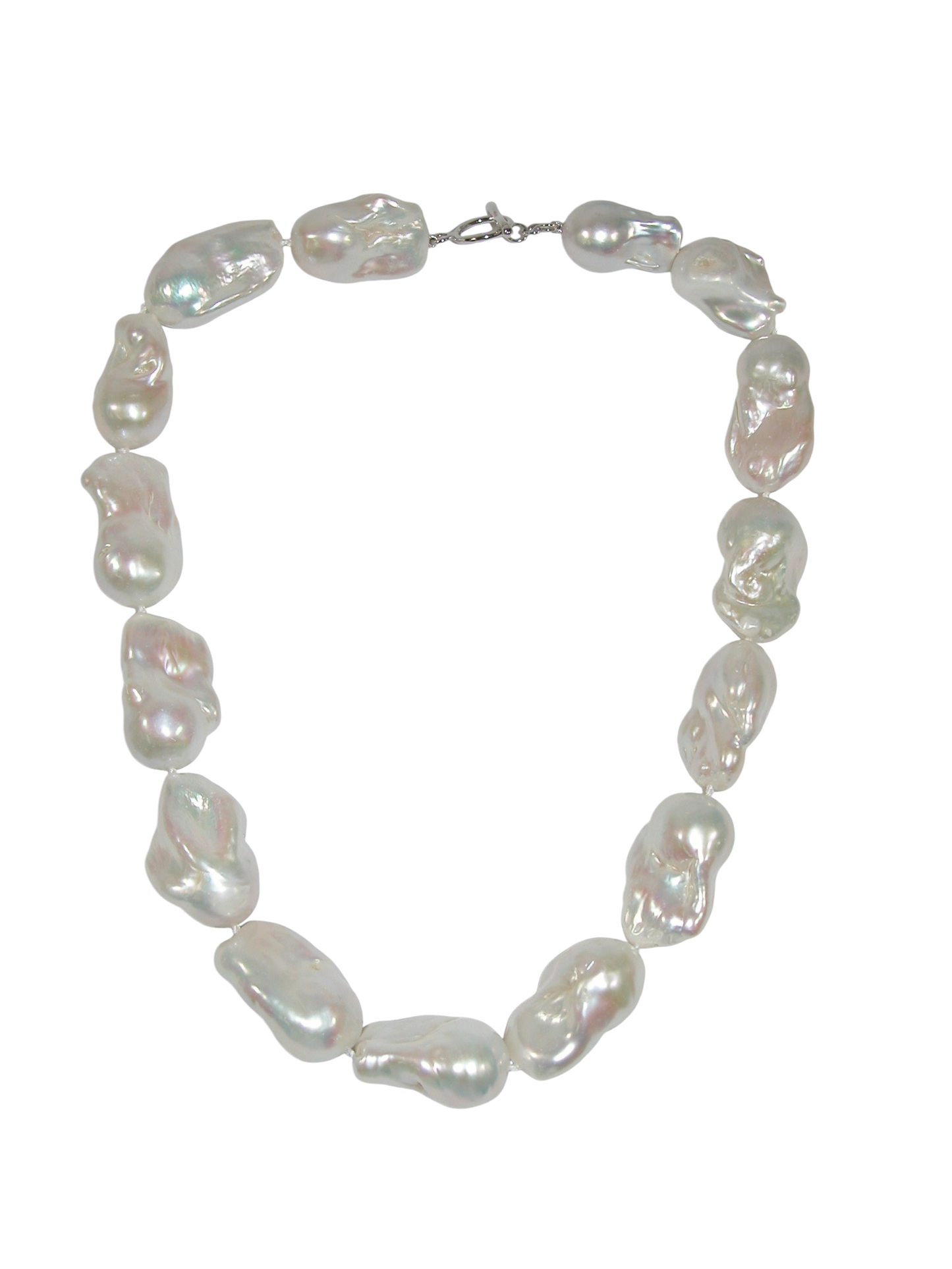 40103 Baroque Pearl Stretch Bracelet White