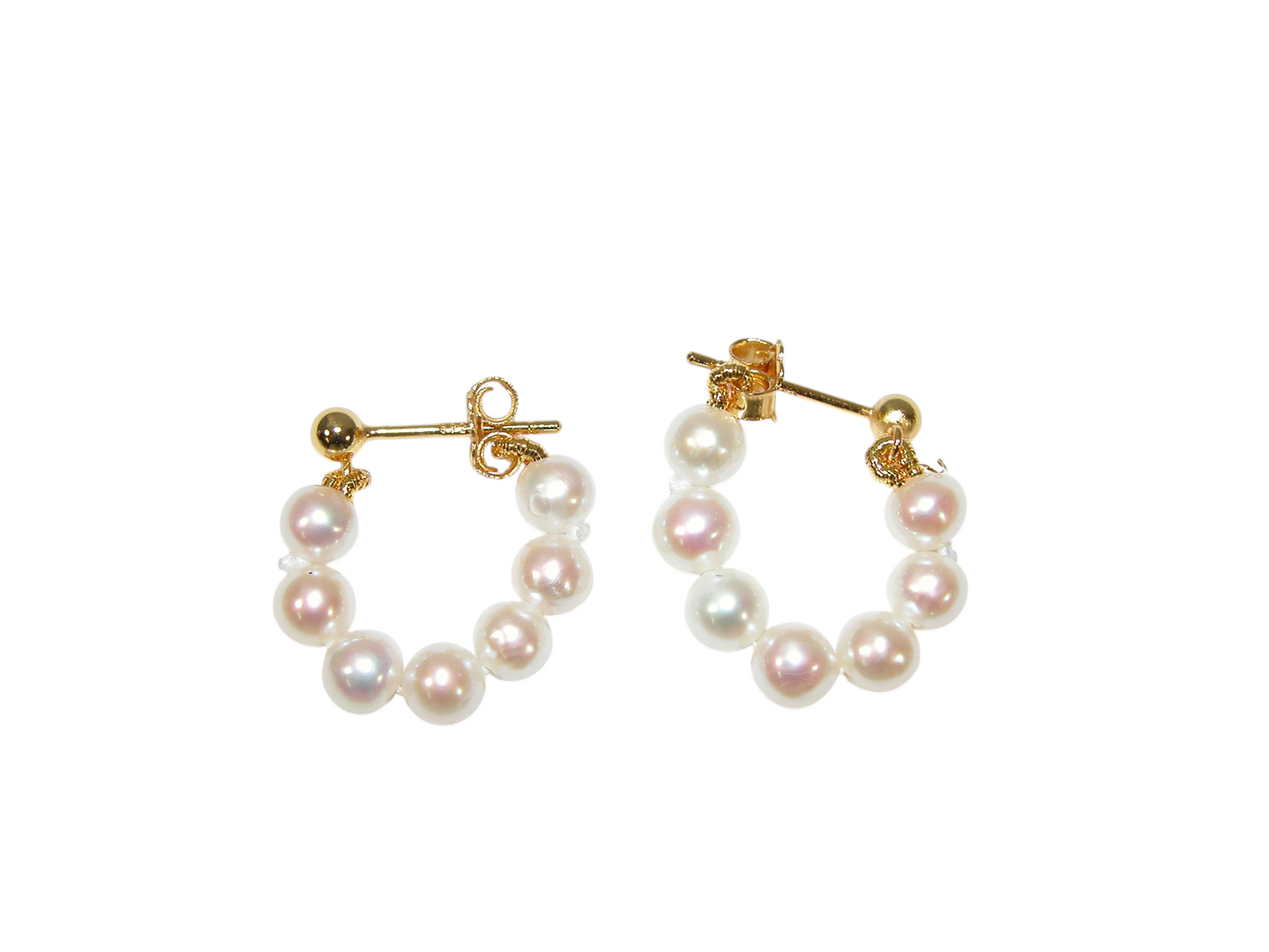 40106 Pearl Hoop Earring