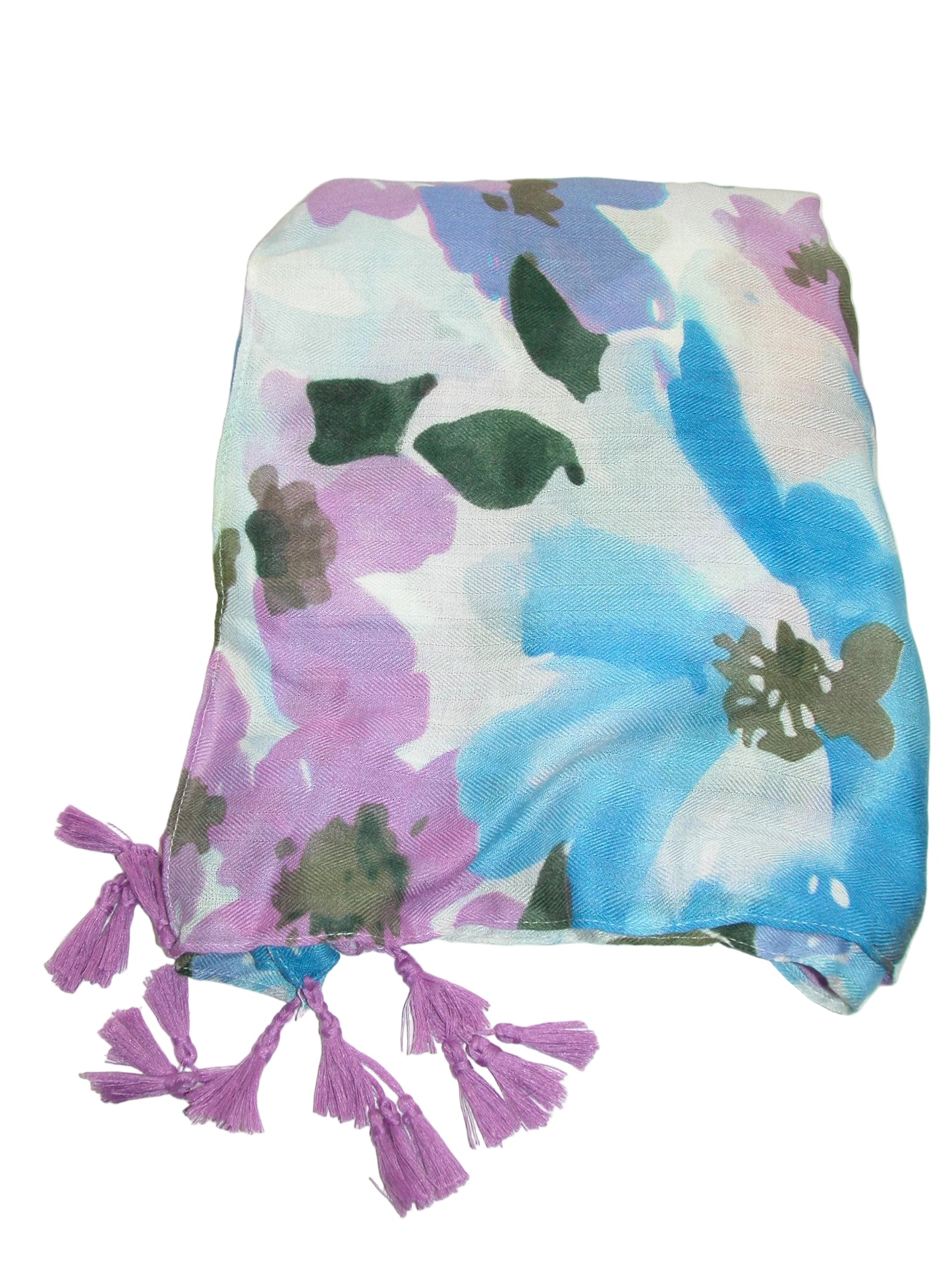 Floral Blues and Purple Scarf GF5027