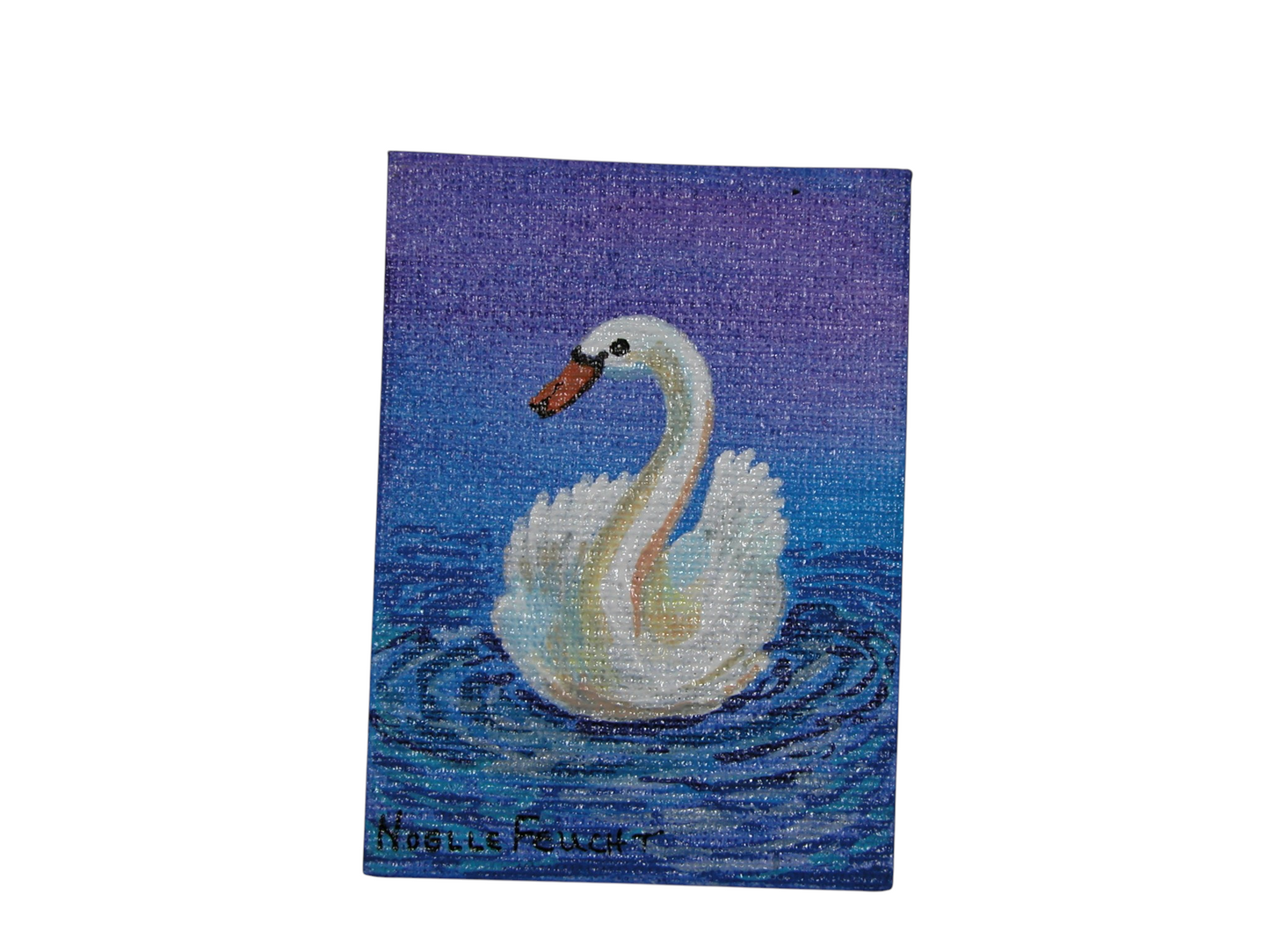 Original Acrylic Art By Noelle 2" X 3" Iris ART240