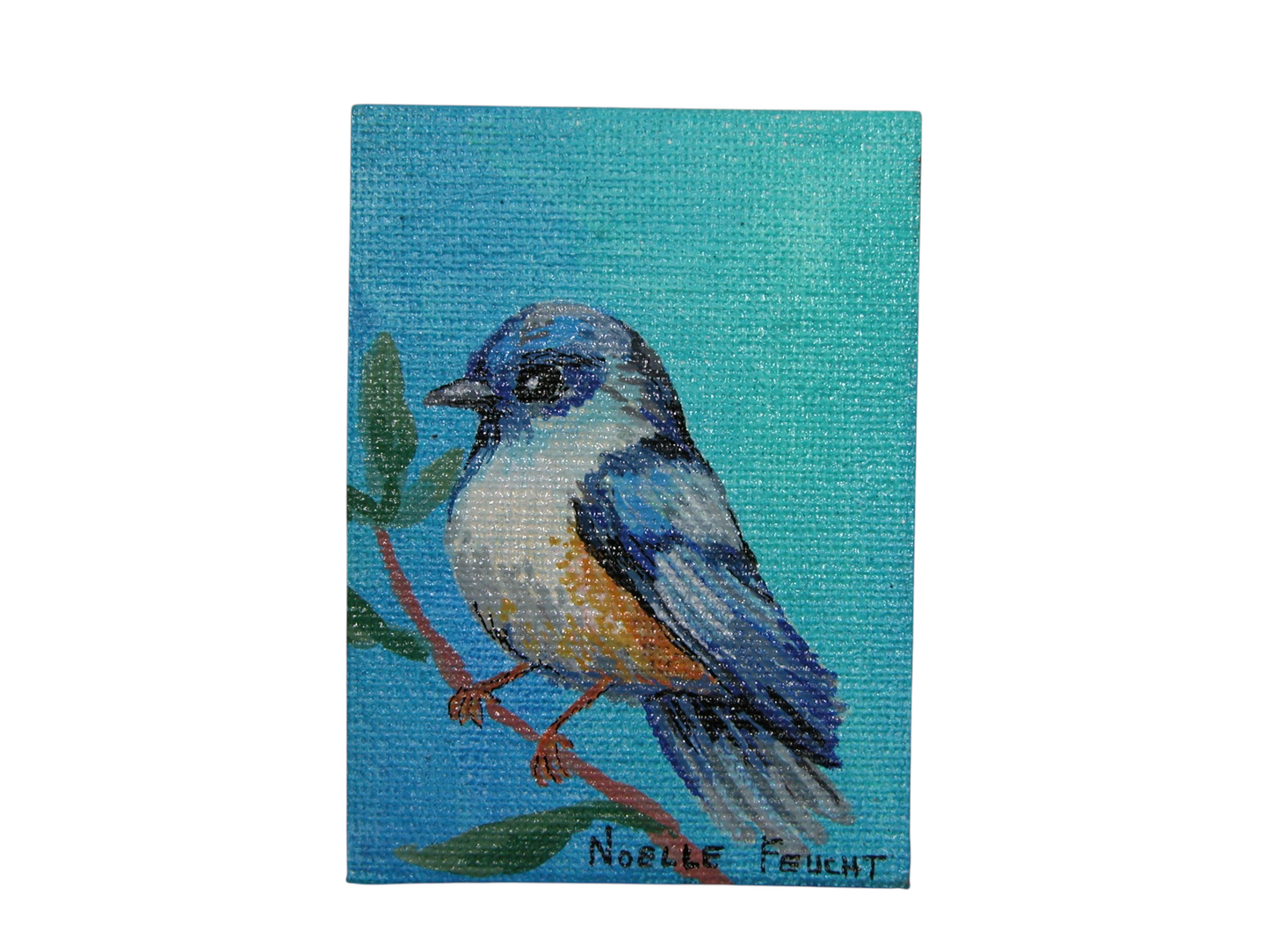 Original Acrylic Art By Noelle 2" X 3" Iris ART239