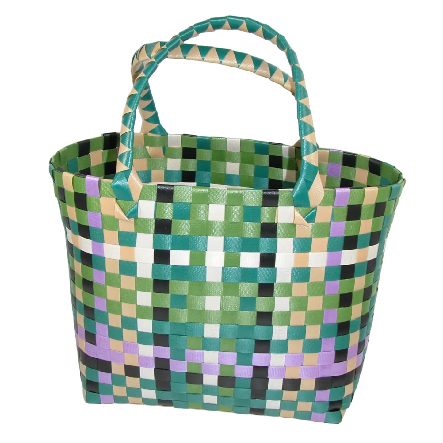 Woven Purse Tote Greens and Lilac GF5085