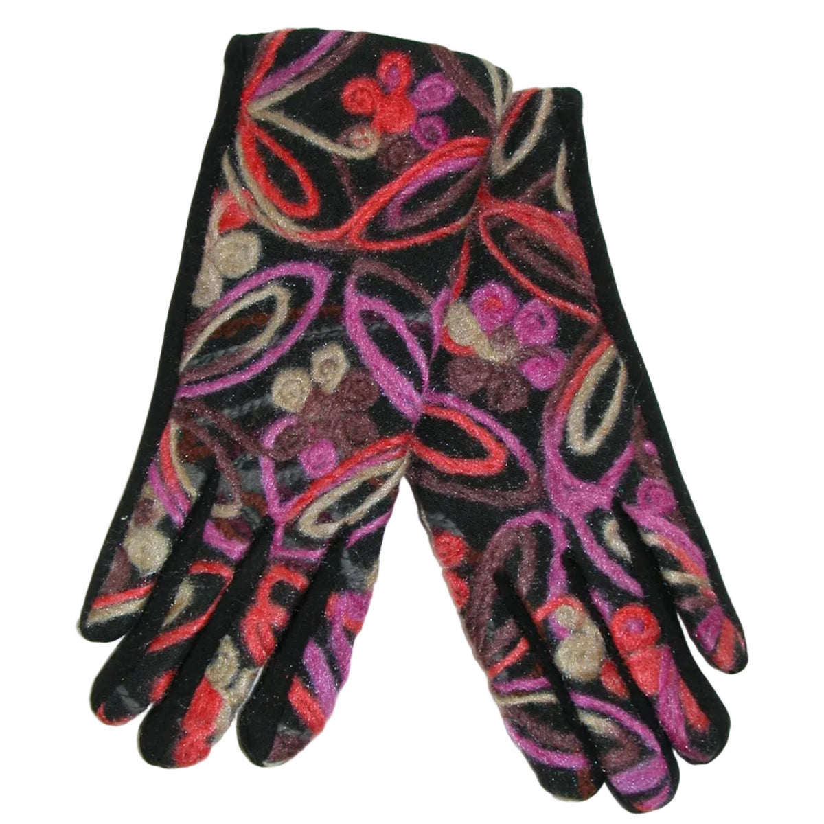 Felted Pink and Lilac Colors Gloves GF5113