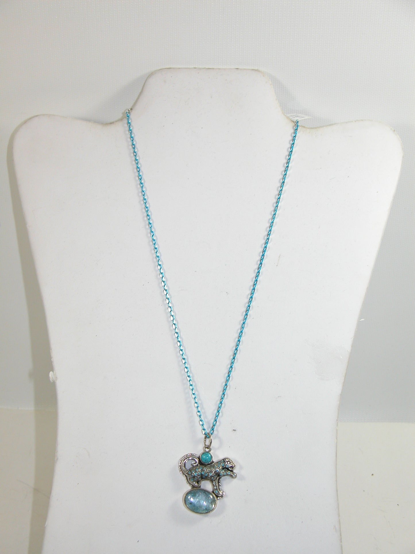 32776 Cheetah Turquoise Necklace
