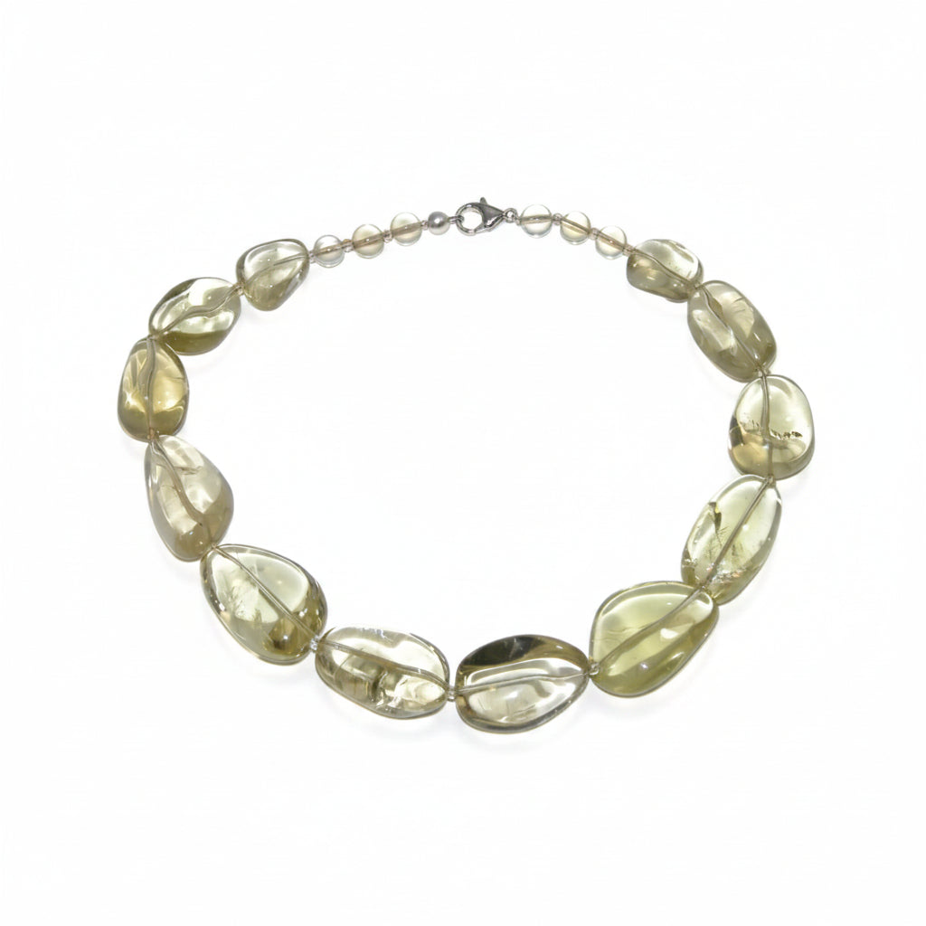 40176 Lemon Citrine Sterling Silver Necklace