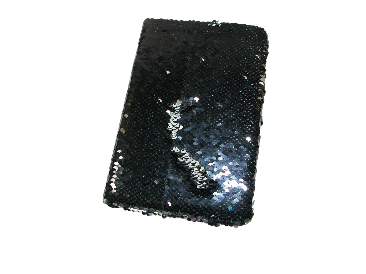 Black Two Tone Sequin Notebook Journal GF4121