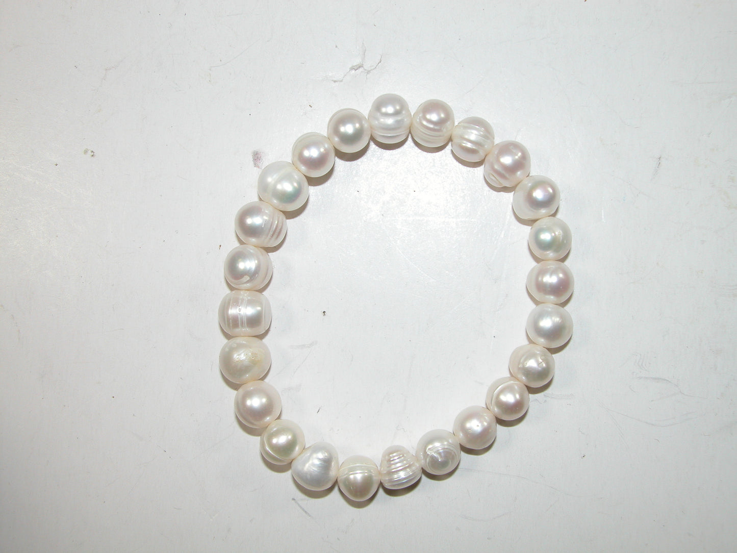 White Freshwater Pearl Str Bracelet GF2047