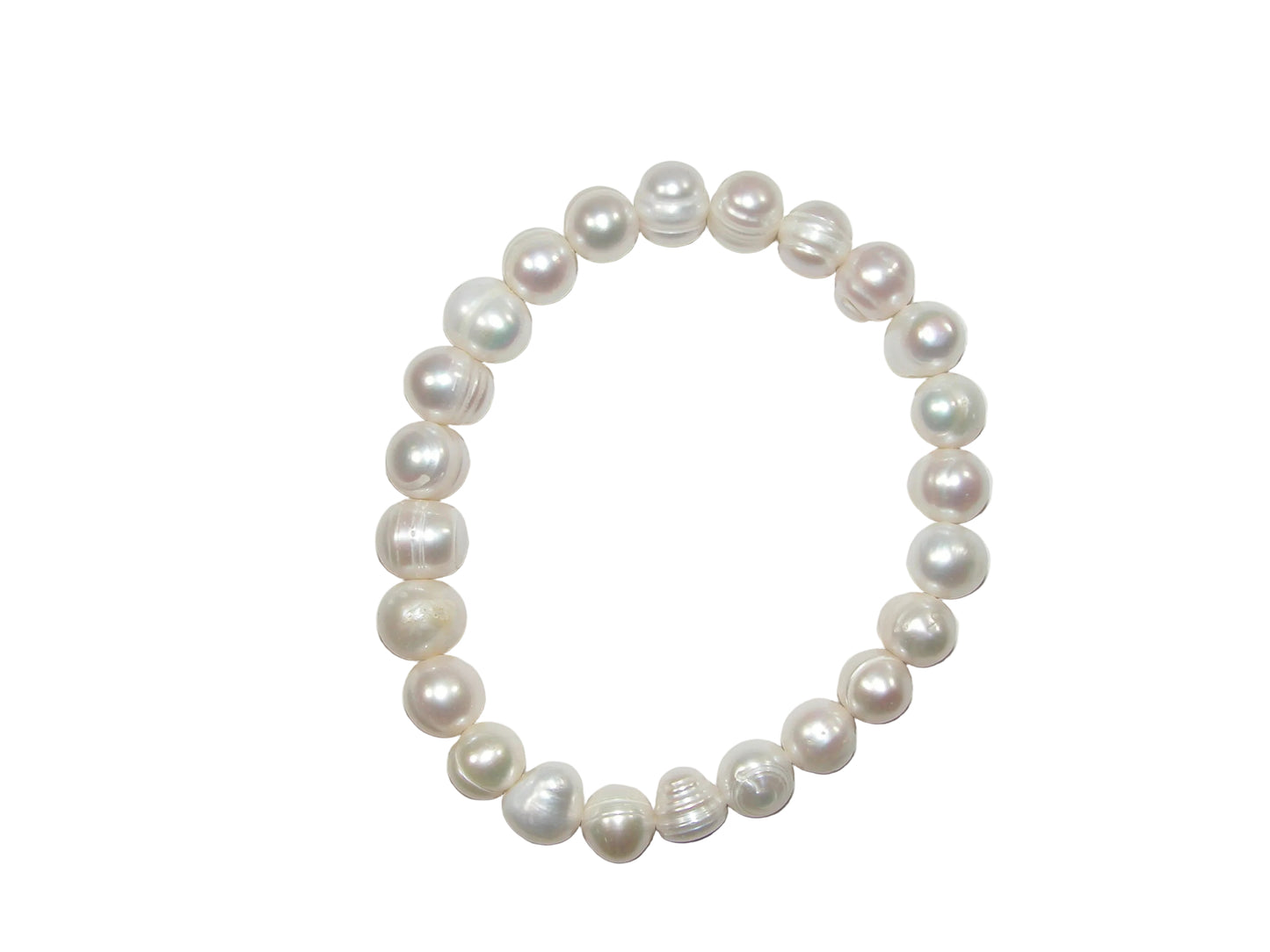 White Freshwater Pearl Str Bracelet GF2047