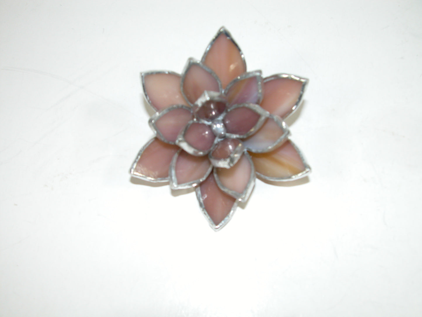 Stained Glass Small pink Flower GF 2120 by LORI