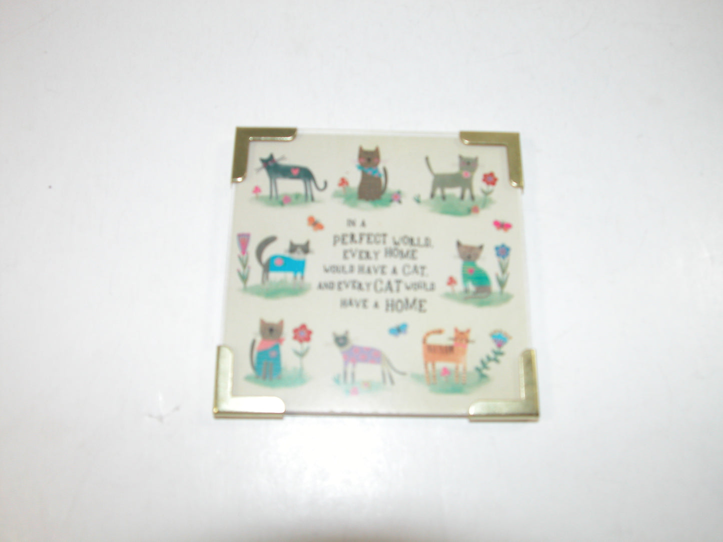 Cat Square Plaque GF2133