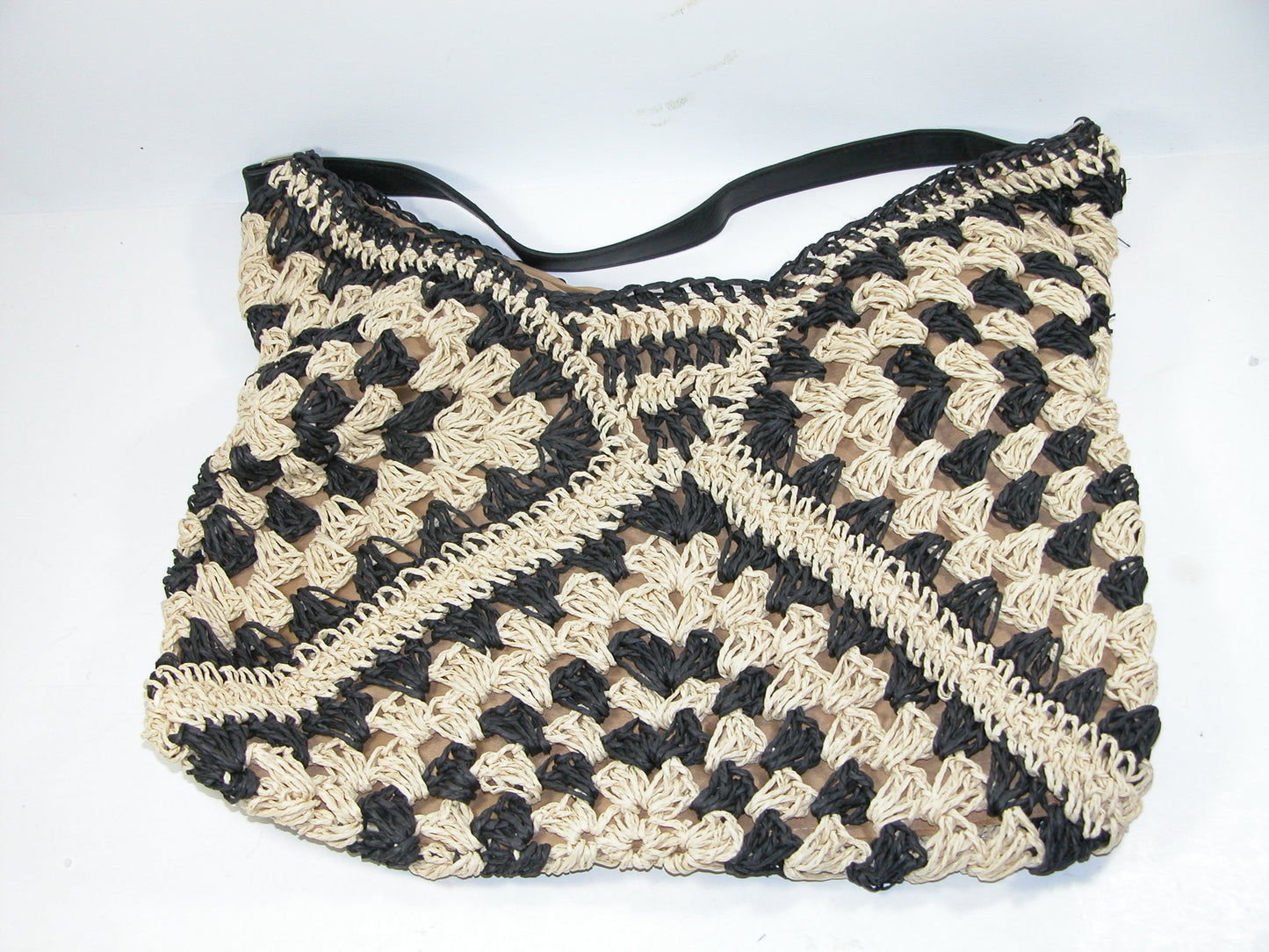 Black and Tan Woven Purse GF2198