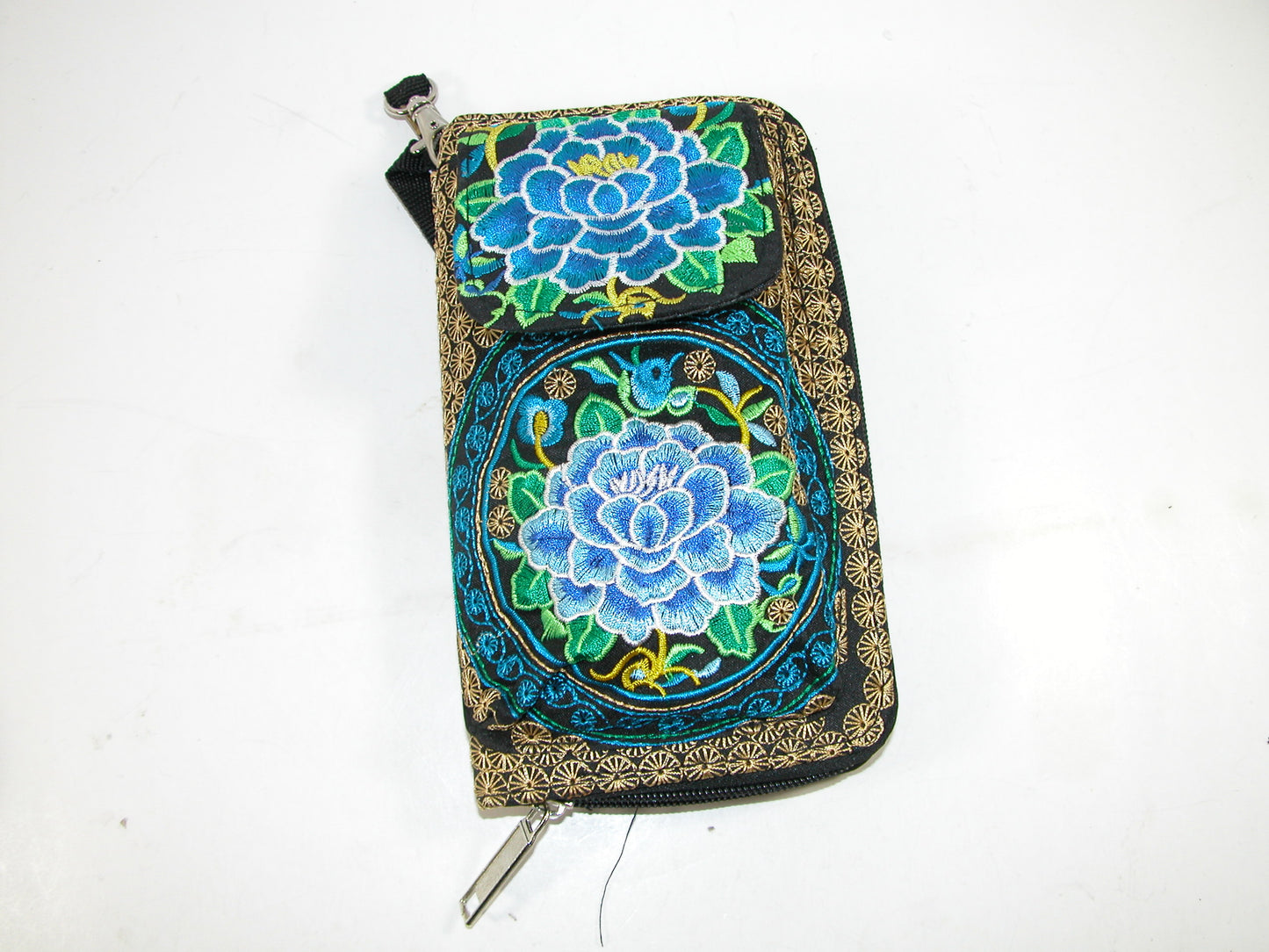 Embroidered Wallet Wristlet Phone GF3047