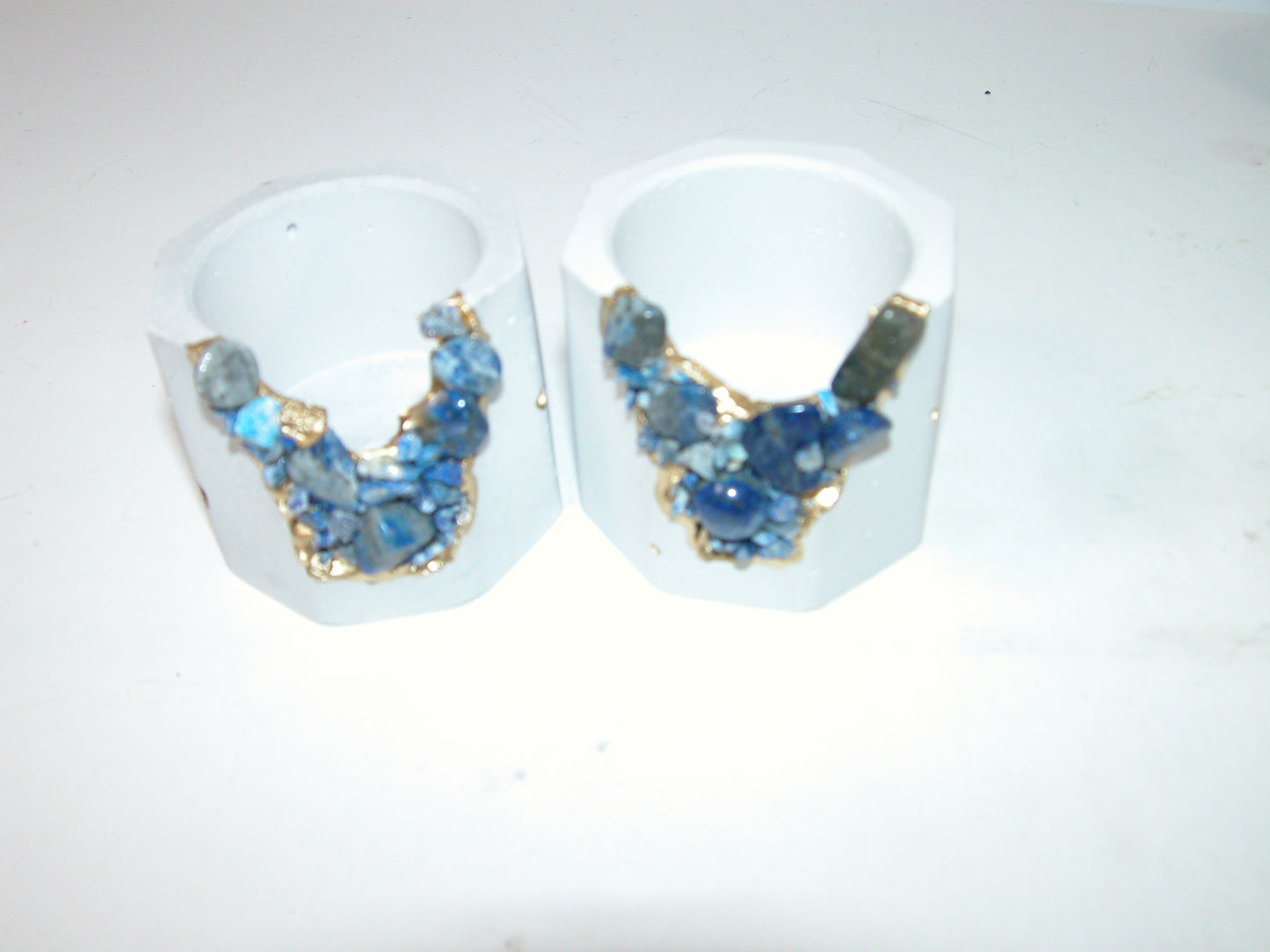 Lapis Gemstone Votive Candle Holder GF3231