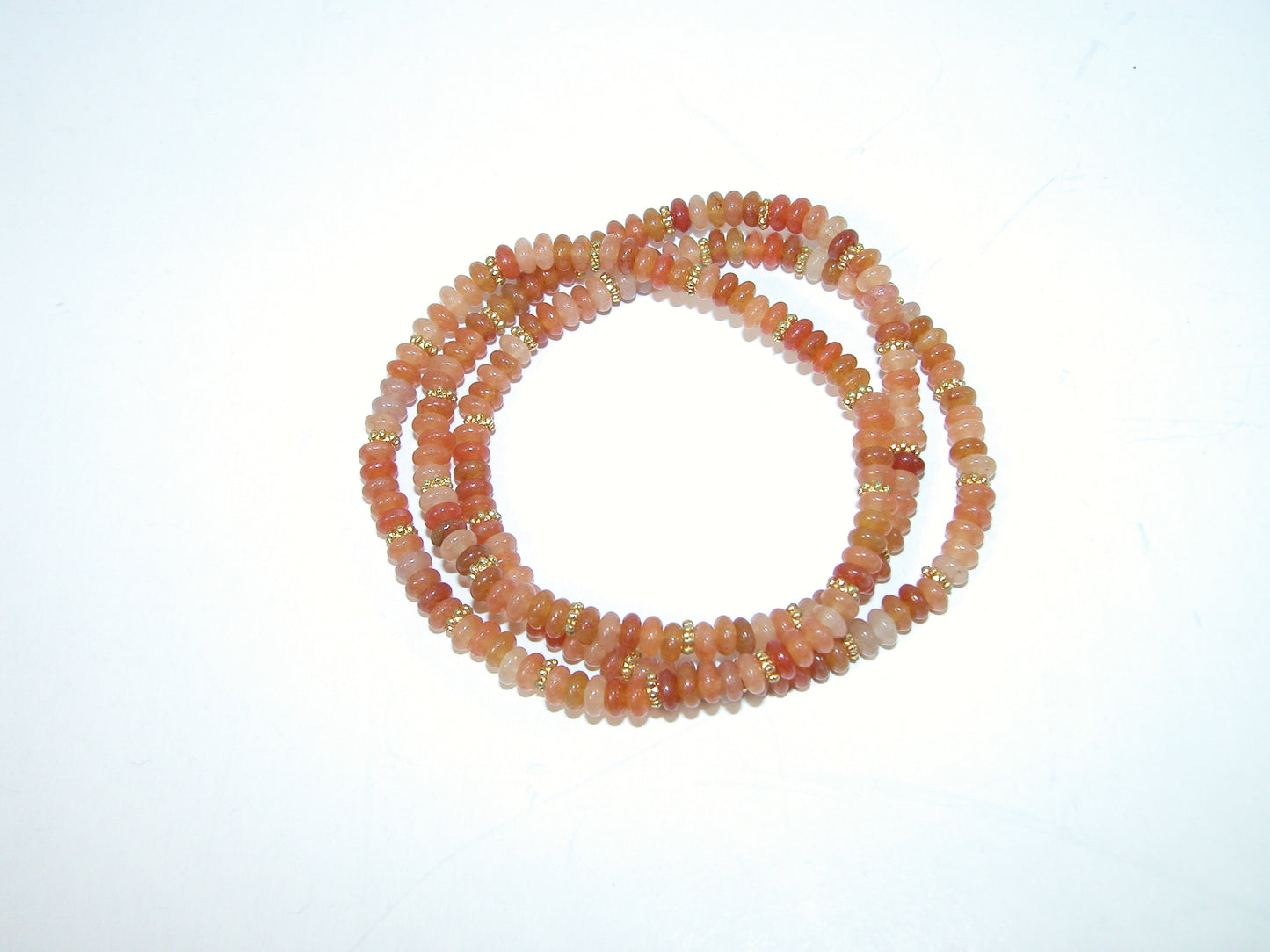 Orange Aventurine Rondell Stretch Bracelet GF3256