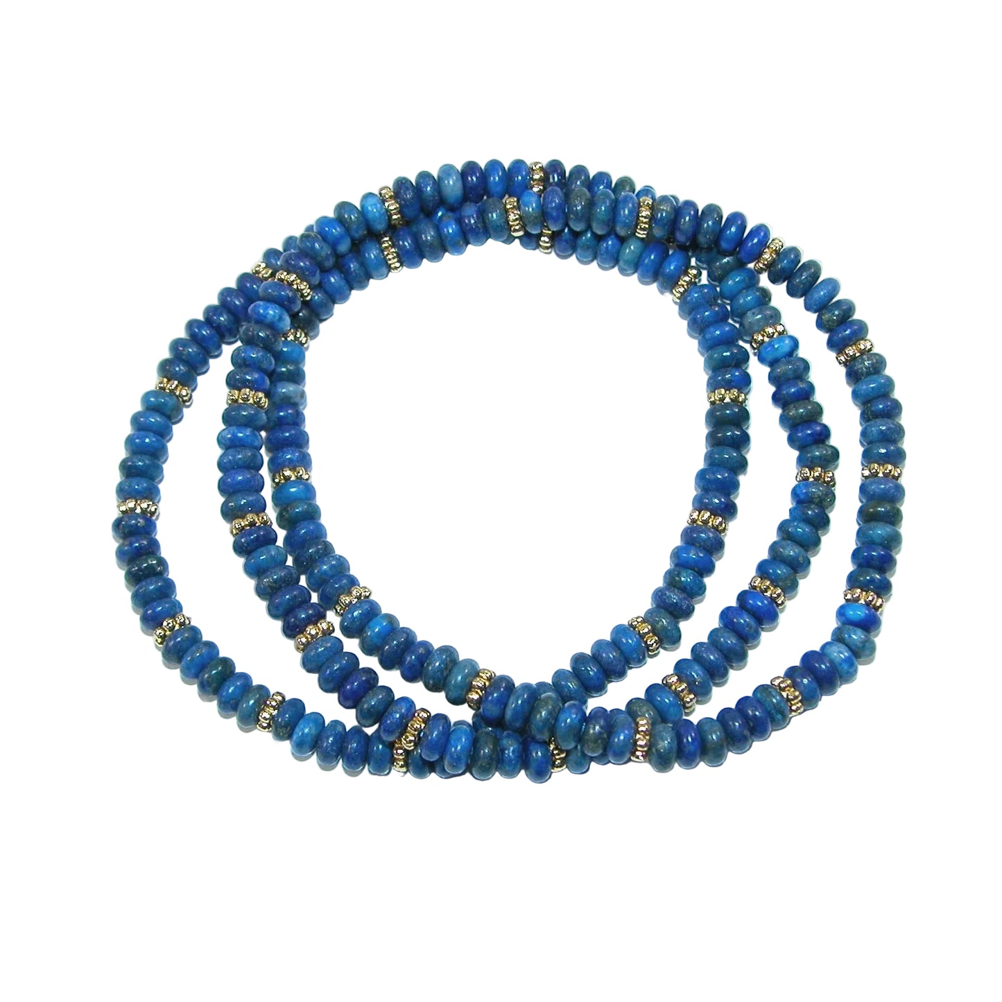 Lapis Rondell Stretch Bracelet GF3255